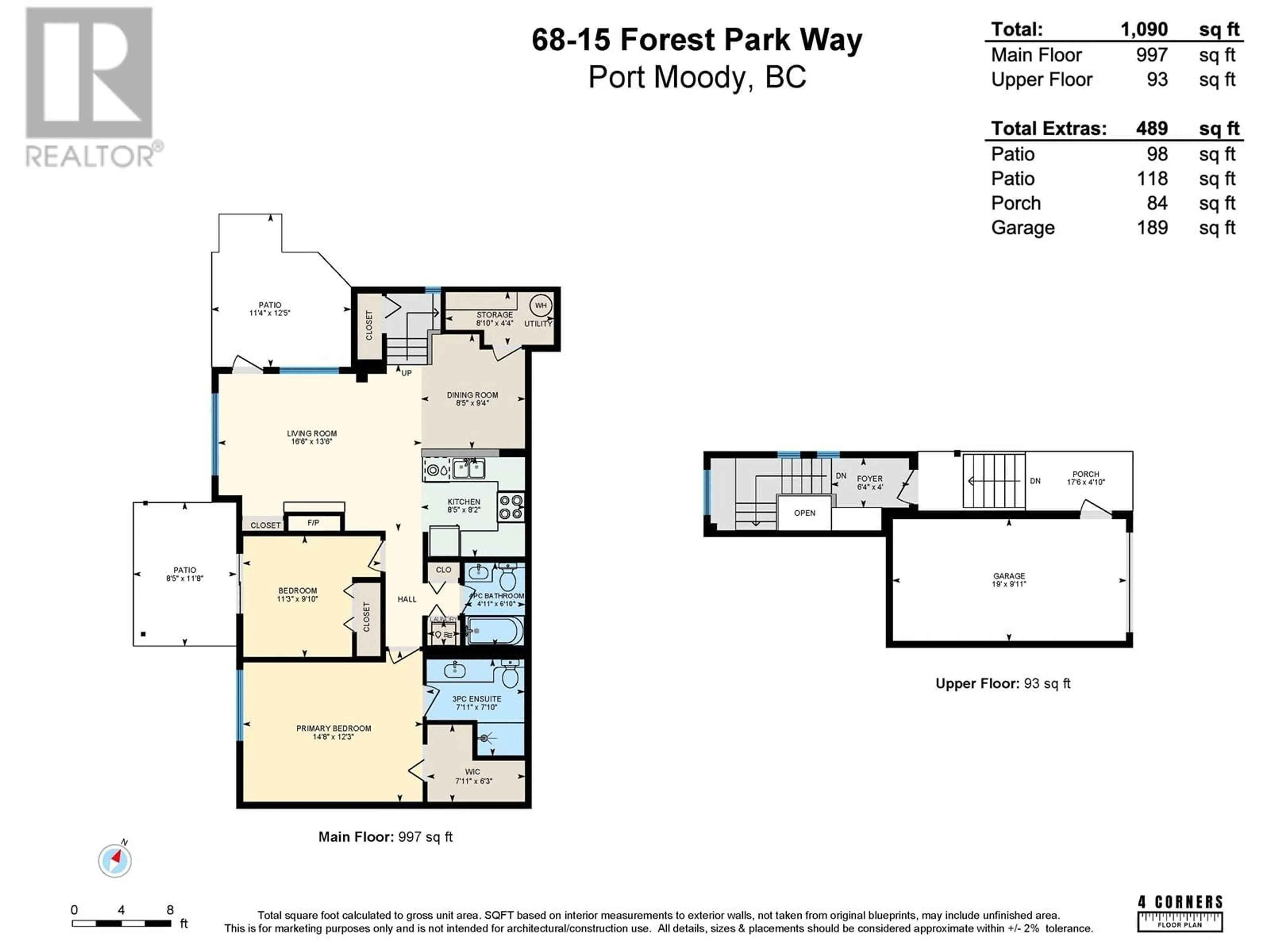 Floor plan for 68 - 15 FOREST PARK WAY, Port Moody British Columbia V3H5G7