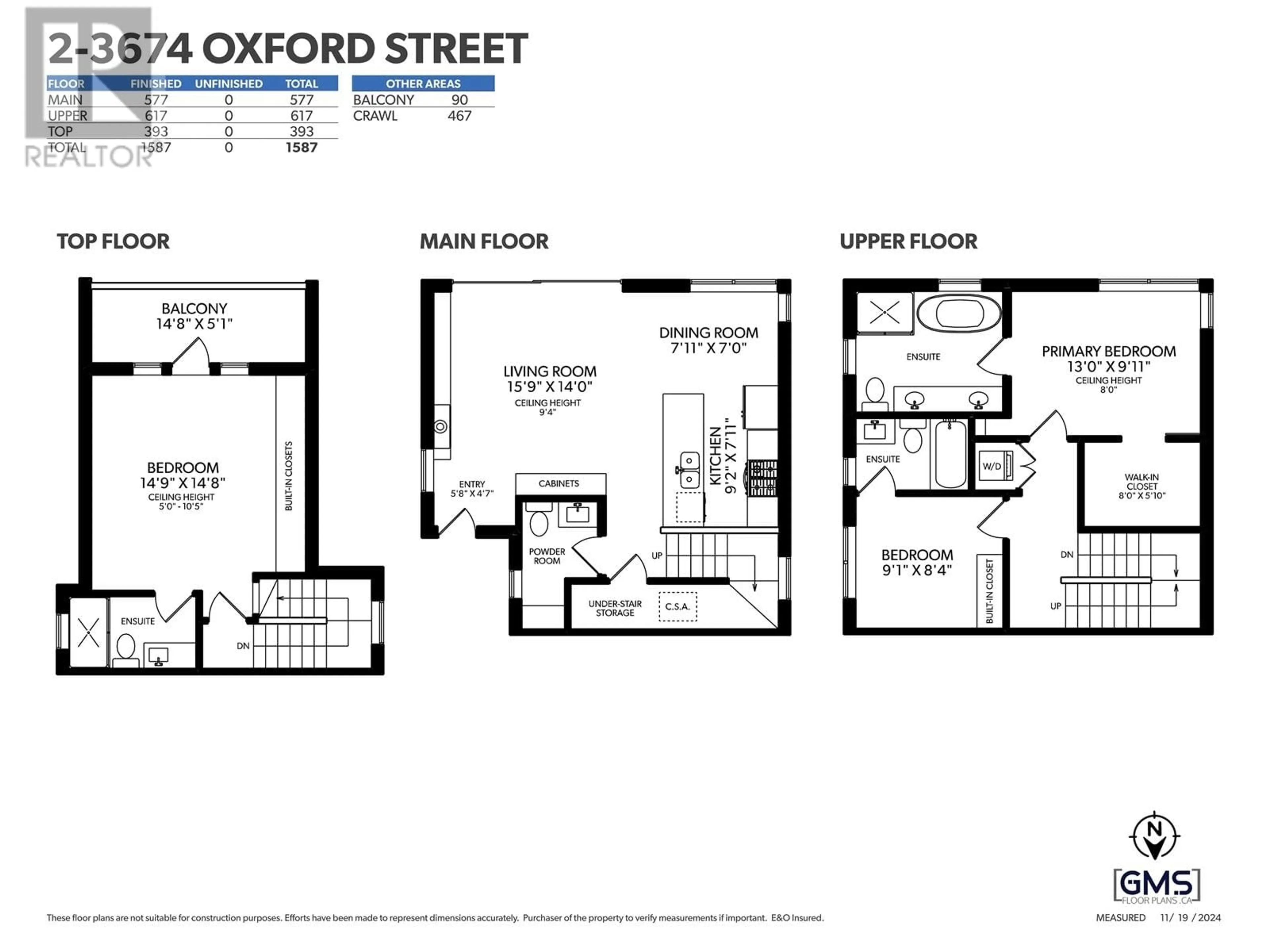 Floor plan for 2 - 3674 OXFORD STREET, Vancouver British Columbia V5K1P3