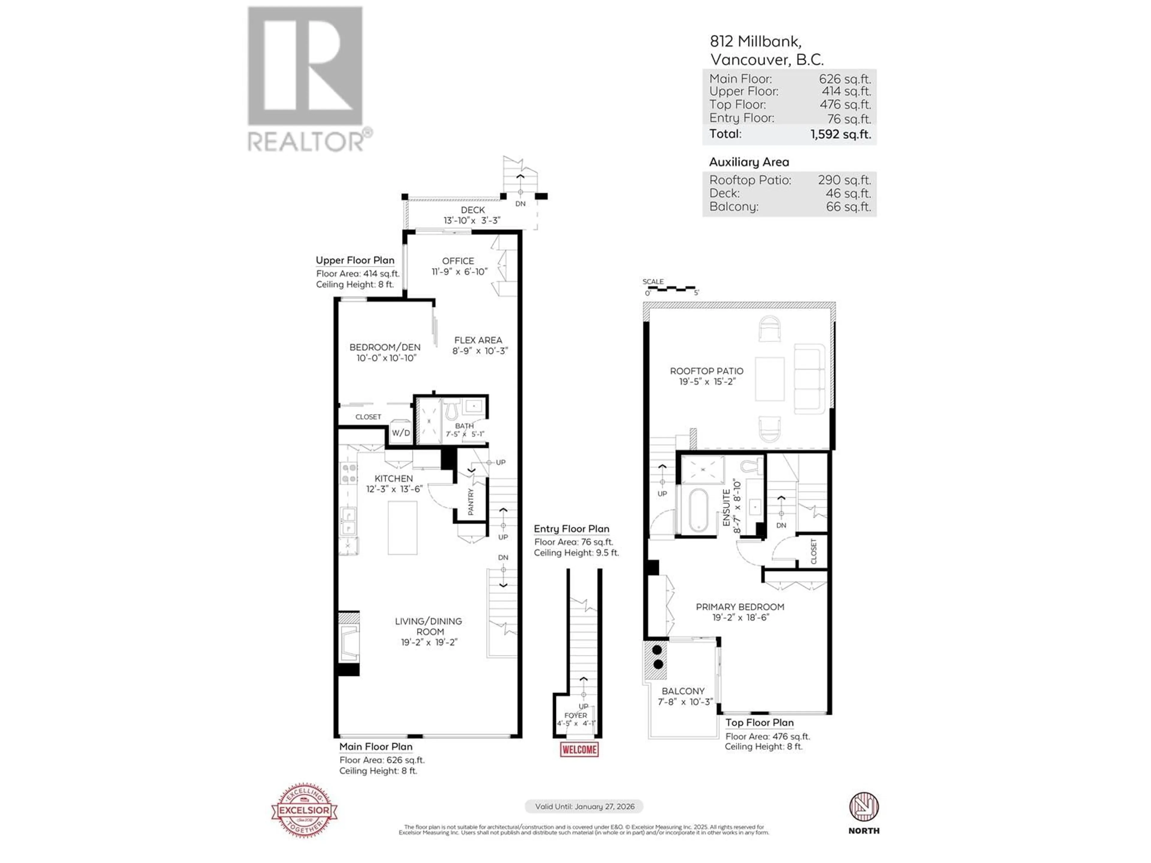 Floor plan for 812 MILLBANK, Vancouver British Columbia V5Z3Z4
