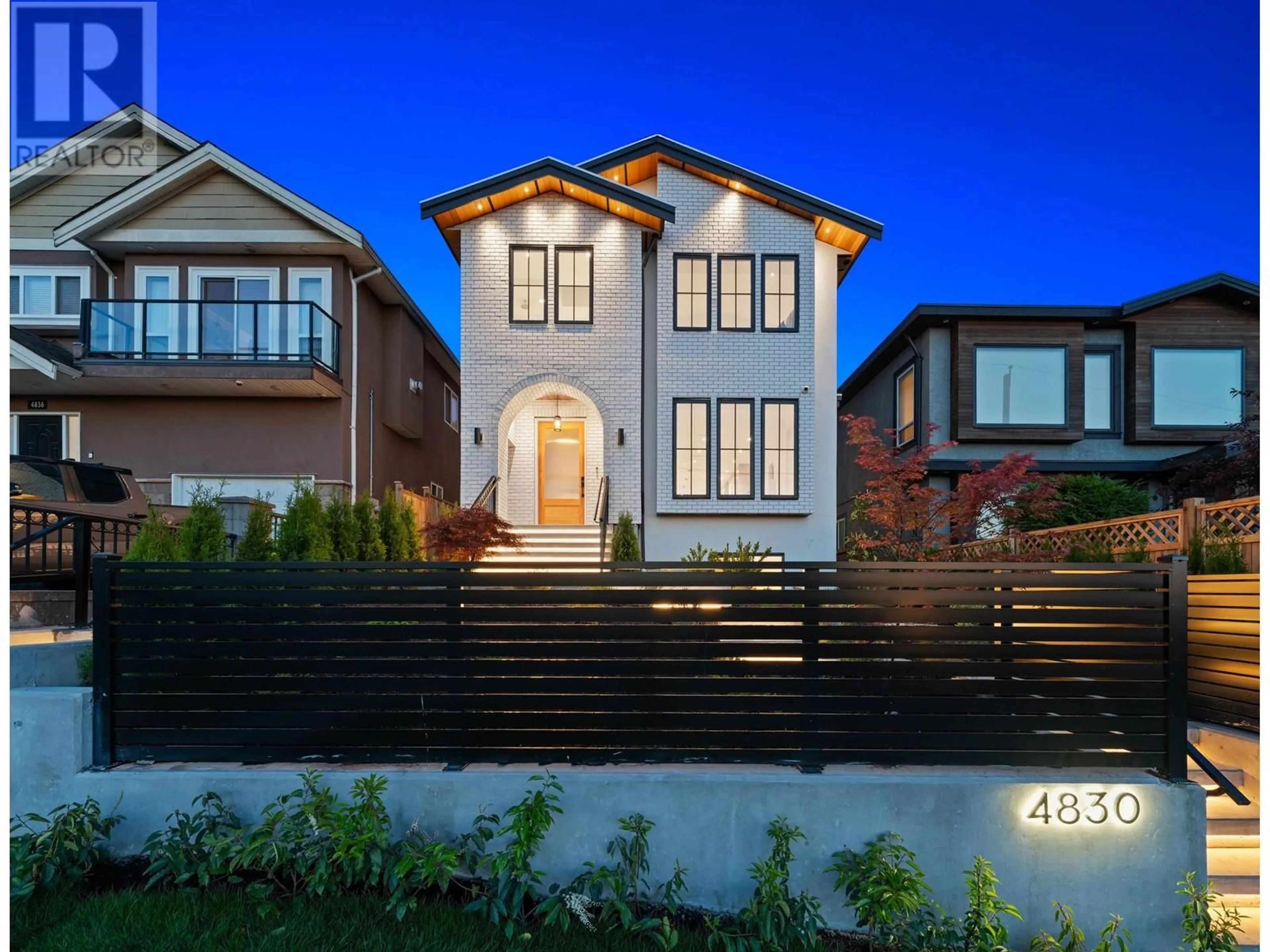 Home with brick exterior material, street for 4830 BESSBOROUGH DRIVE, Burnaby British Columbia V5C1L1