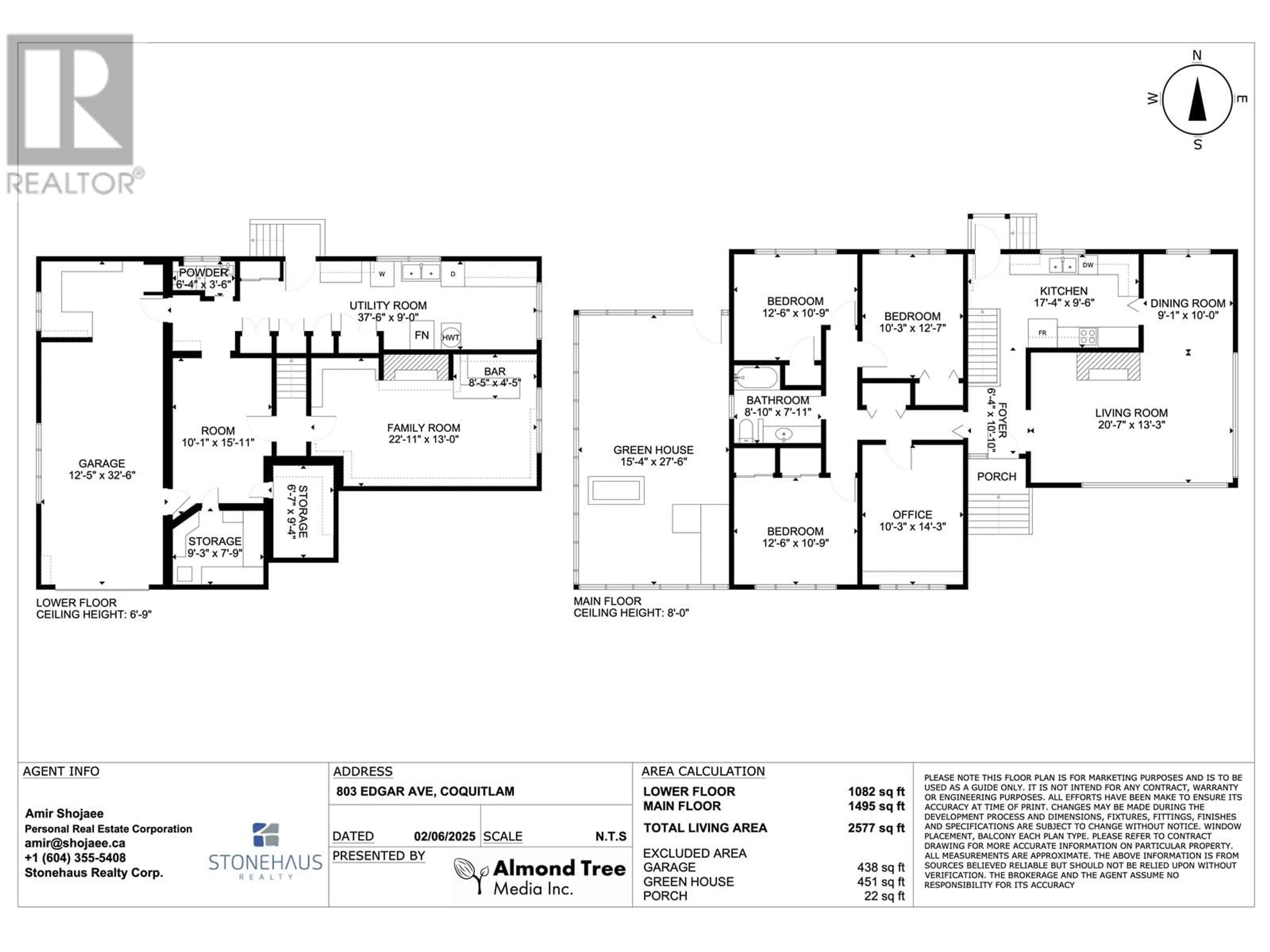 Floor plan for 803 EDGAR AVENUE, Coquitlam British Columbia V3K2J6