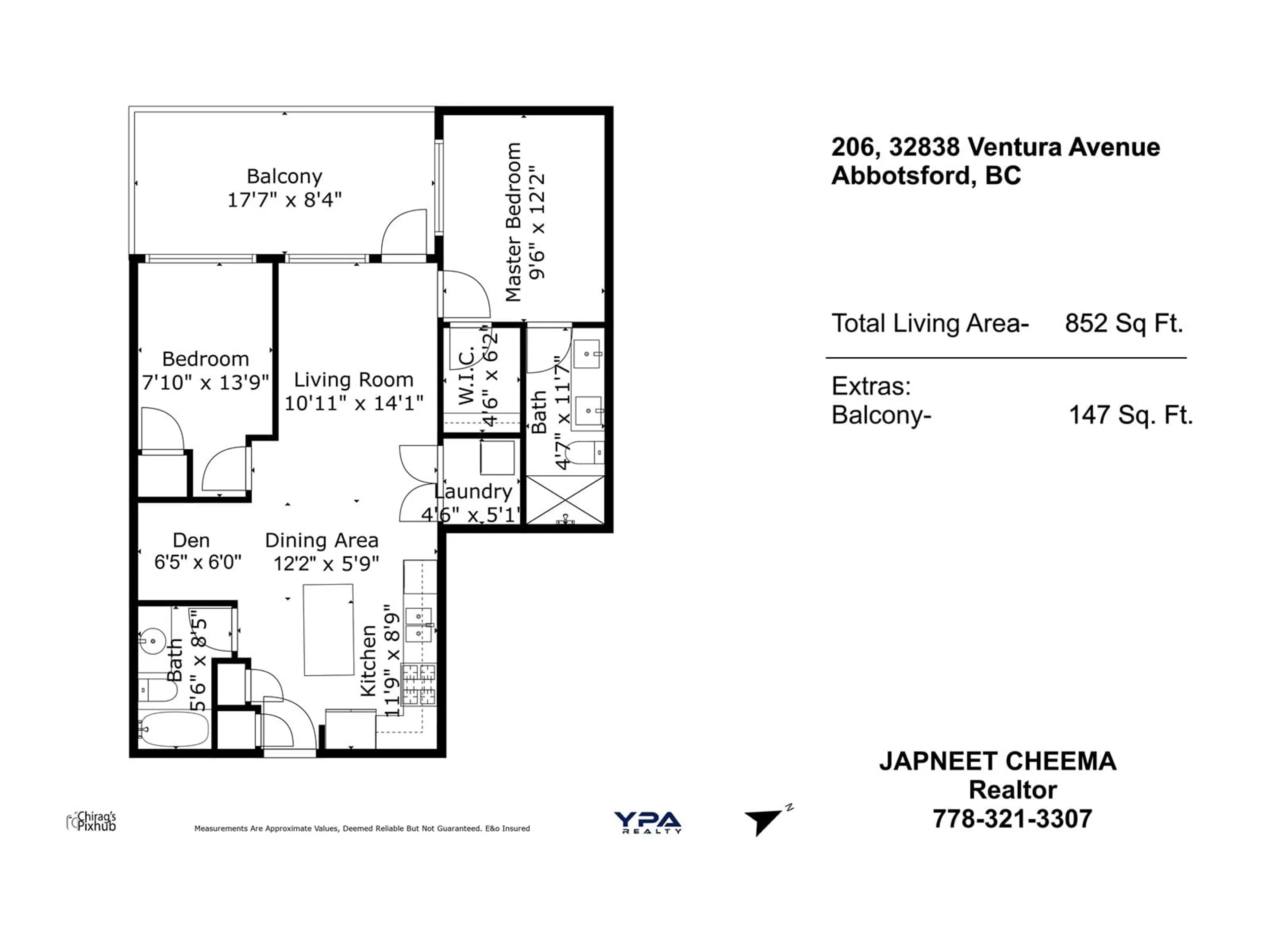 Floor plan for 206 - 32838 VENTURA, Abbotsford British Columbia V2S0M5