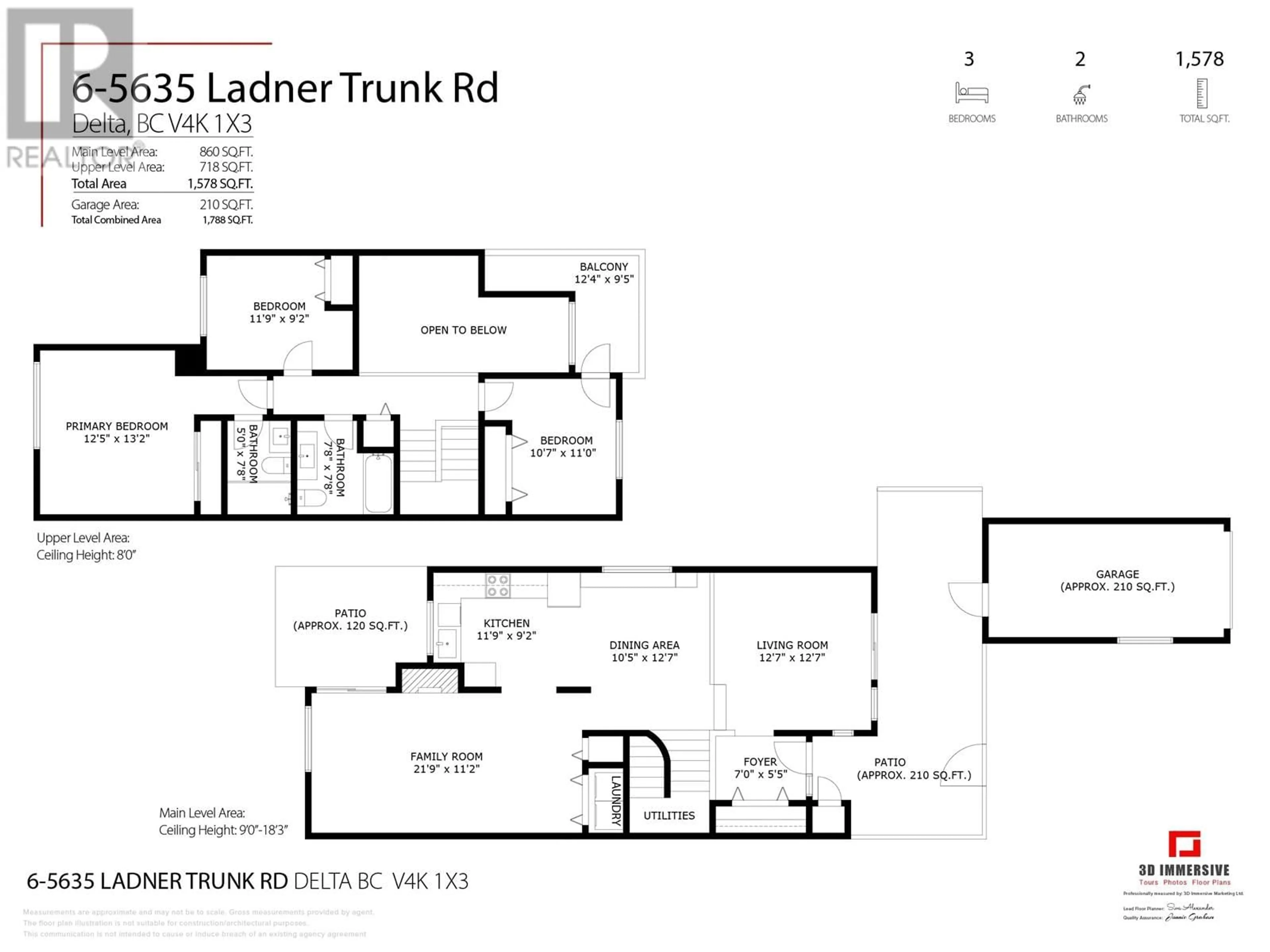Floor plan for 6 - 5635 LADNER TRUNK ROAD, Delta British Columbia V4K1X3