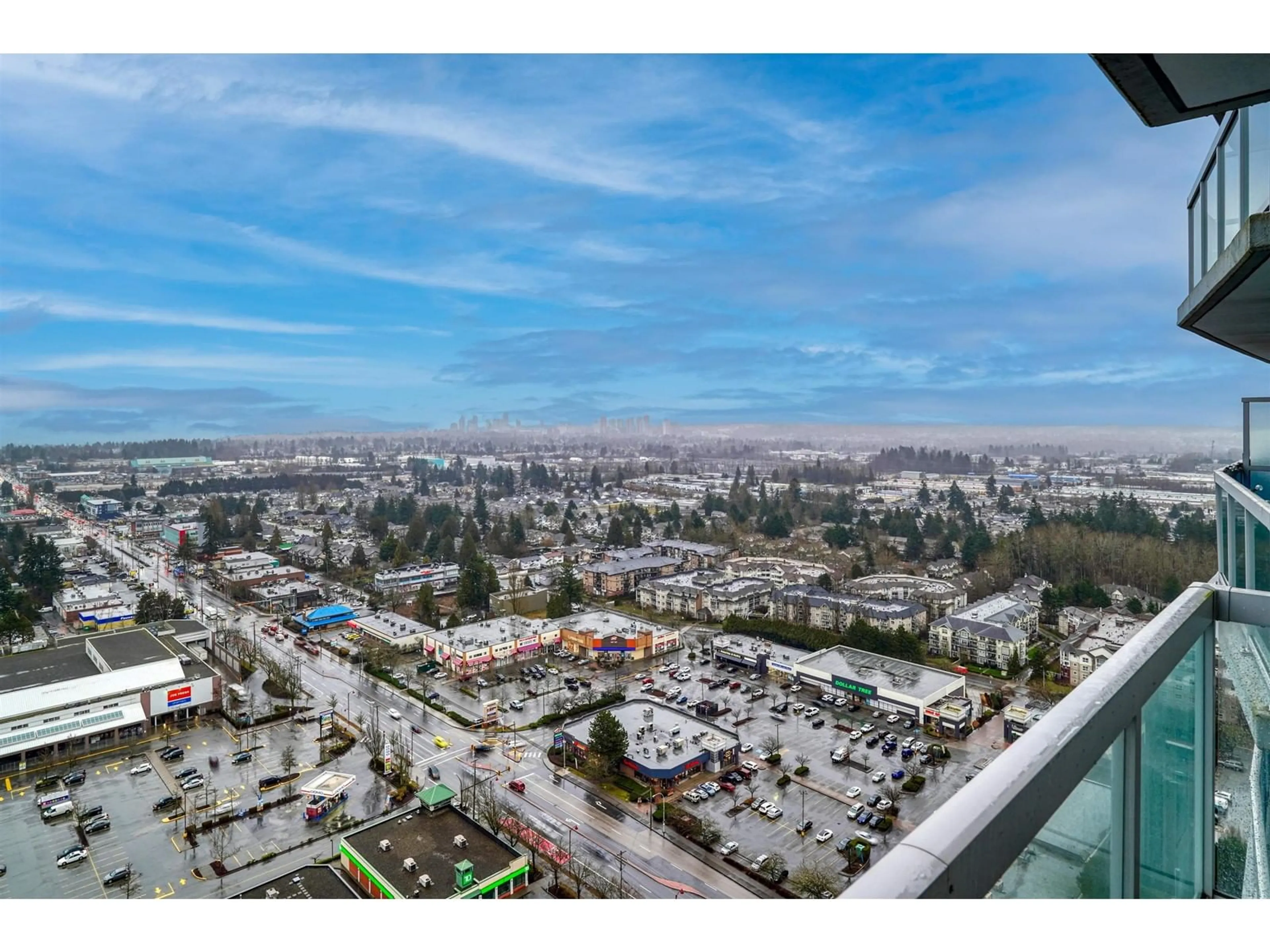 A pic from outside/outdoor area/front of a property/back of a property/a pic from drone, city buildings view from balcony for 3202 - 11967 80, Delta British Columbia V4C0E2