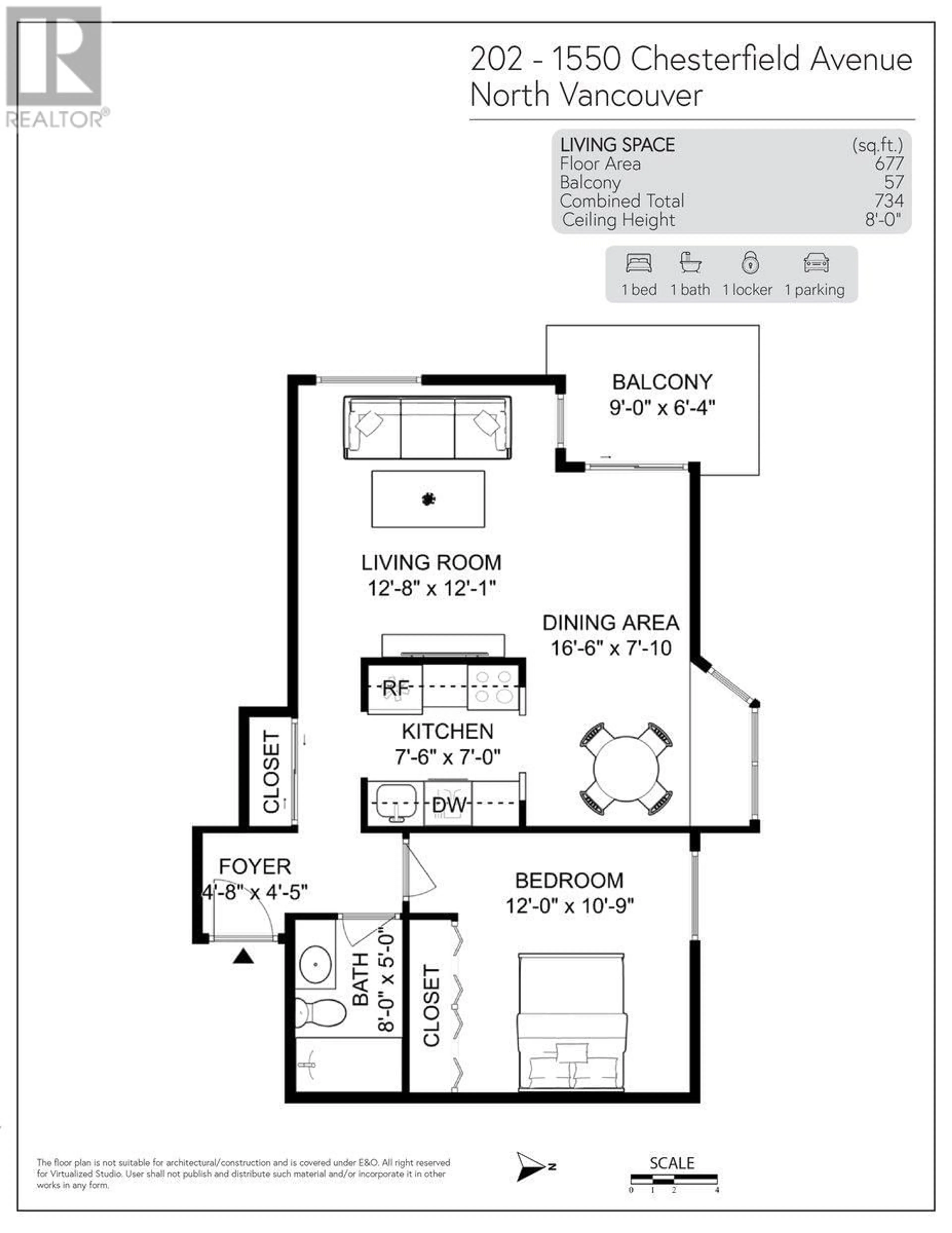 Floor plan for 202 - 1550 CHESTERFIELD AVENUE, North Vancouver British Columbia V7M2N6