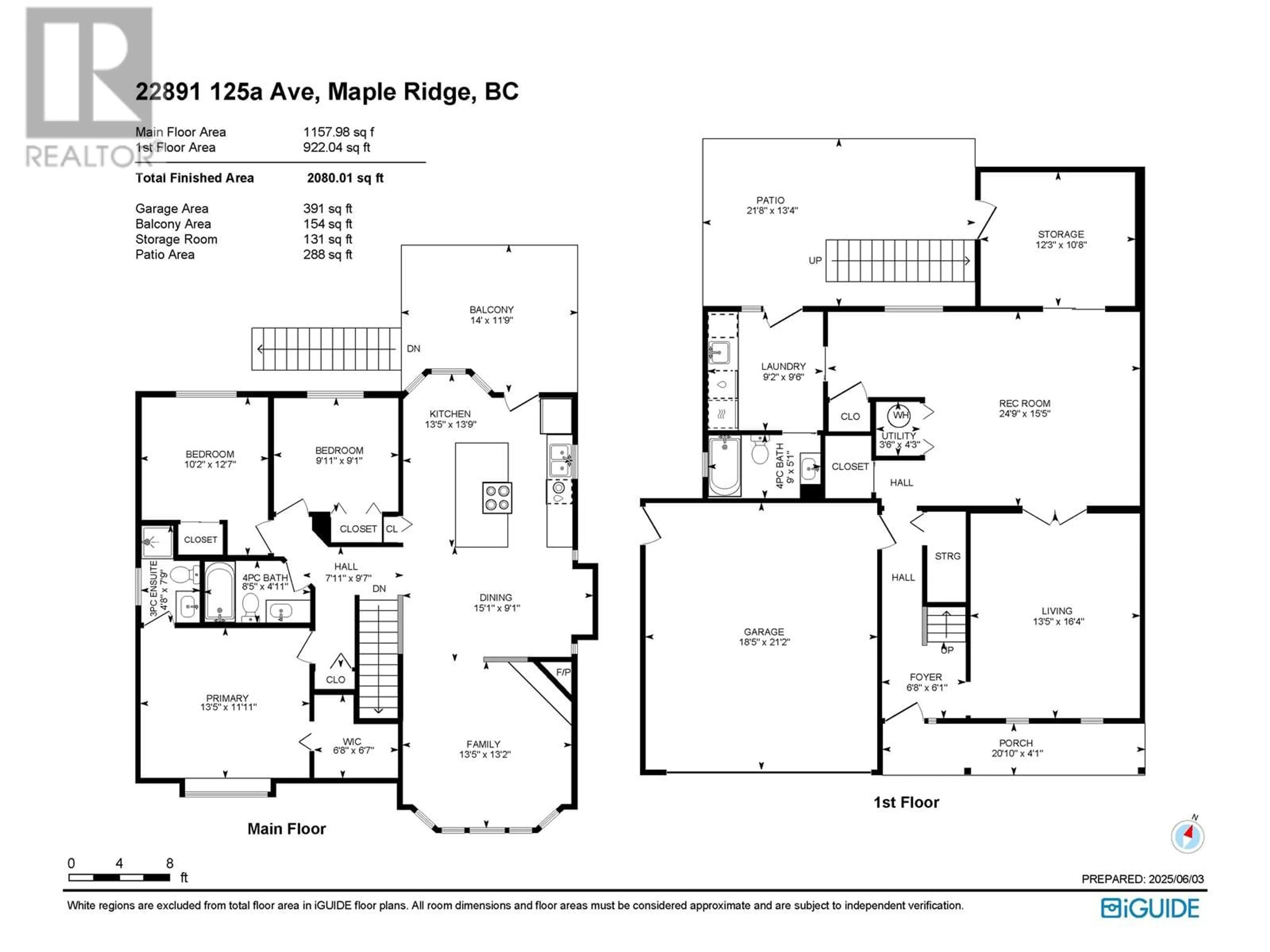 Floor plan for 22891 125A AVENUE, Maple Ridge British Columbia V2X0N3