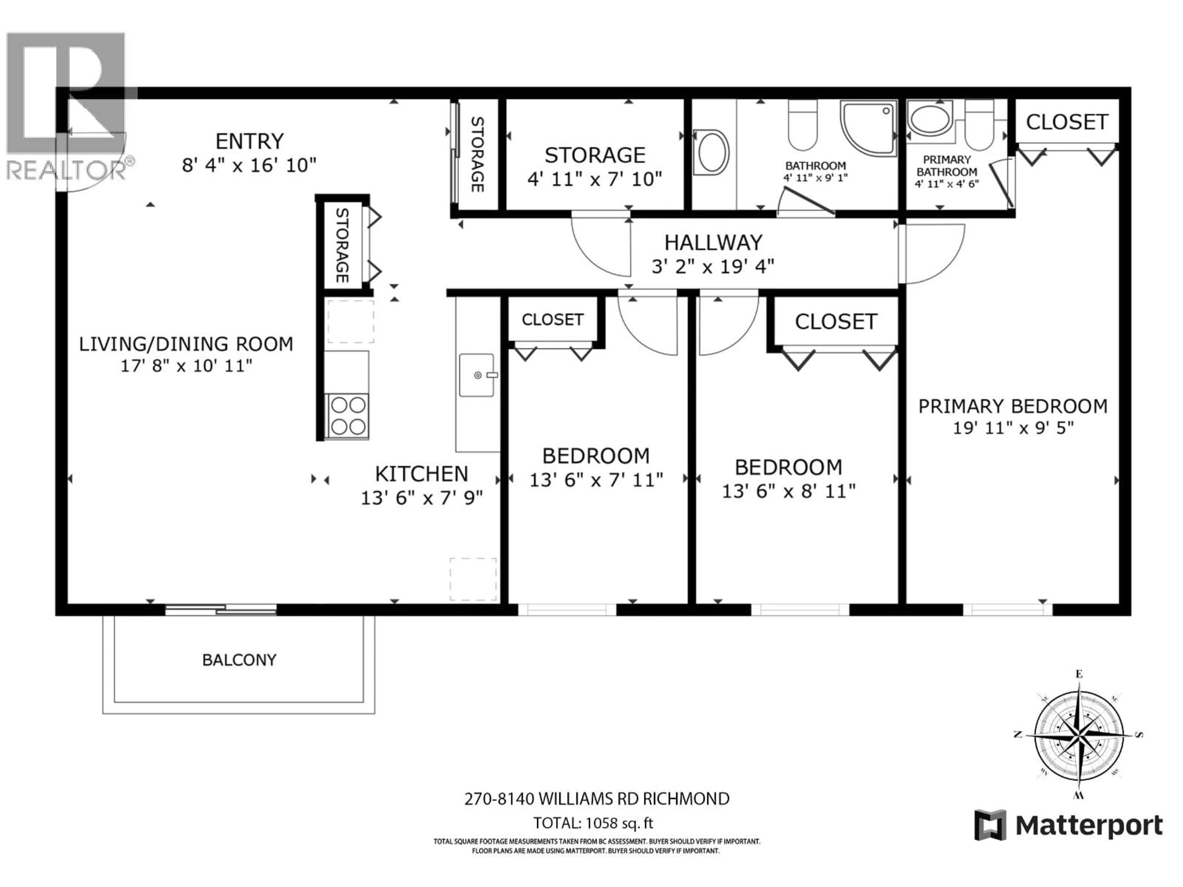 Floor plan for 270 - 8140B WILLIAMS ROAD, Richmond British Columbia V7A1G5