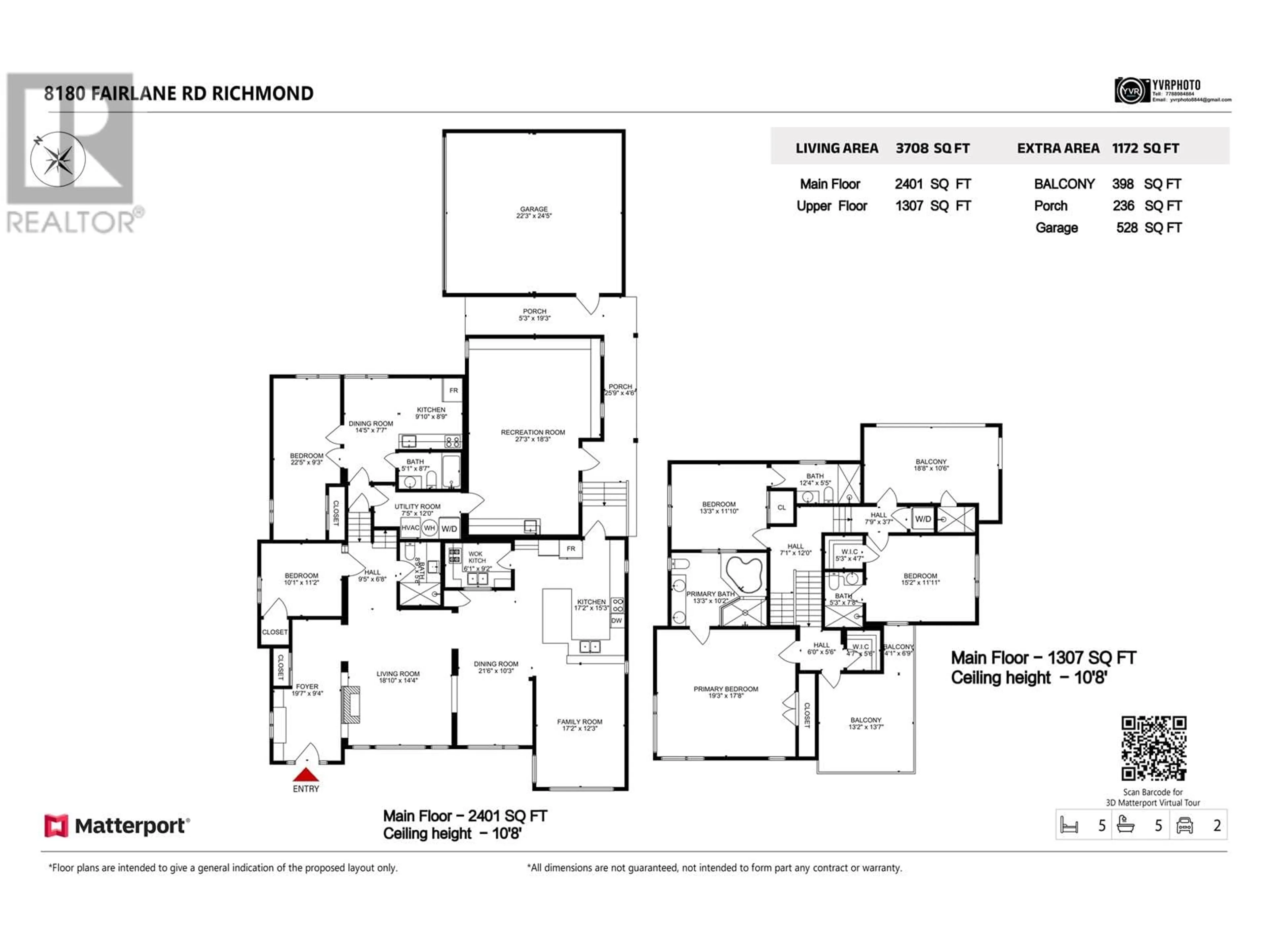 Floor plan for 8180 FAIRLANE ROAD, Richmond British Columbia V7C1Y4