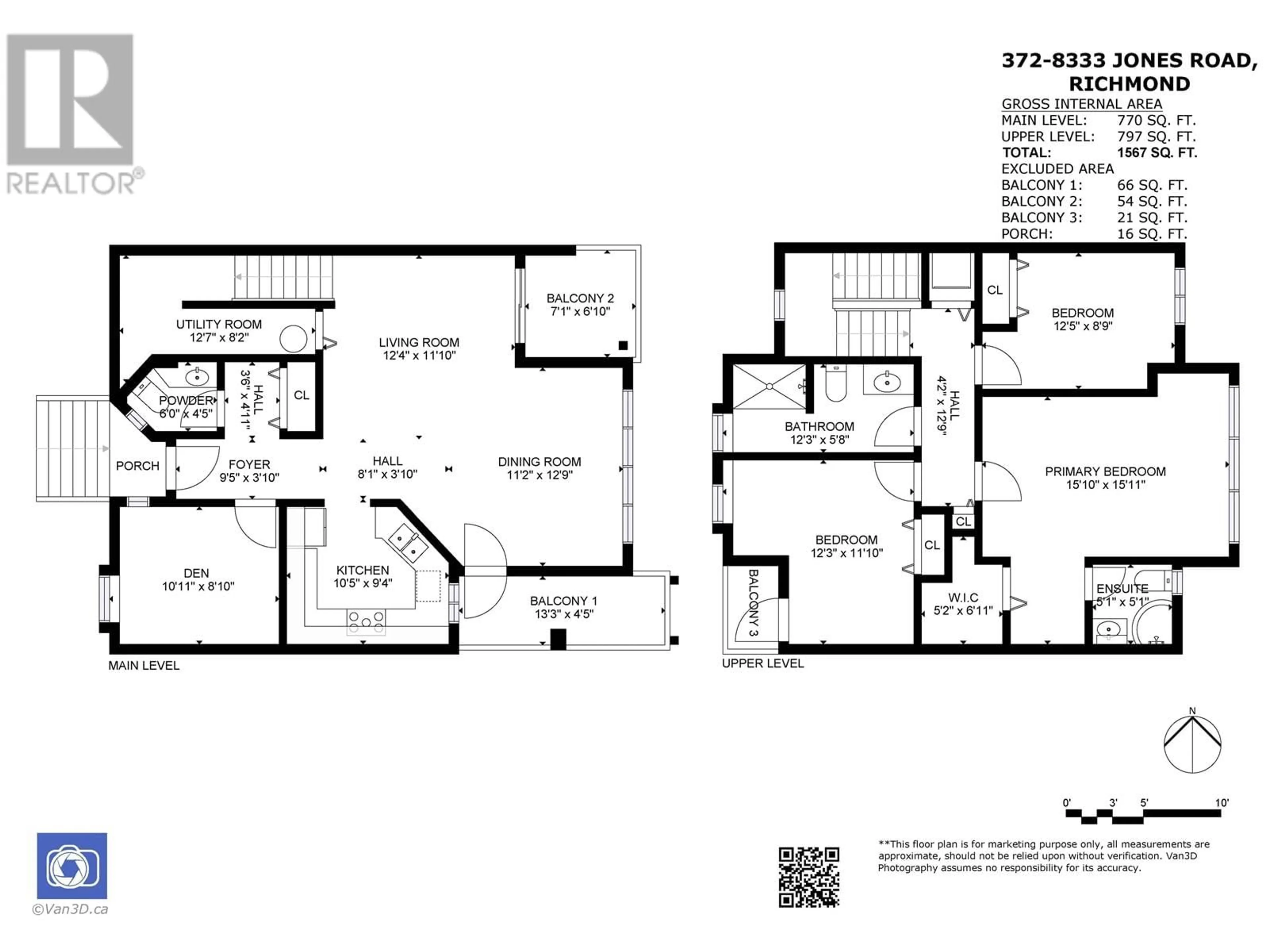 Floor plan for 372 - 8333 JONES ROAD, Richmond British Columbia V6Y3W9