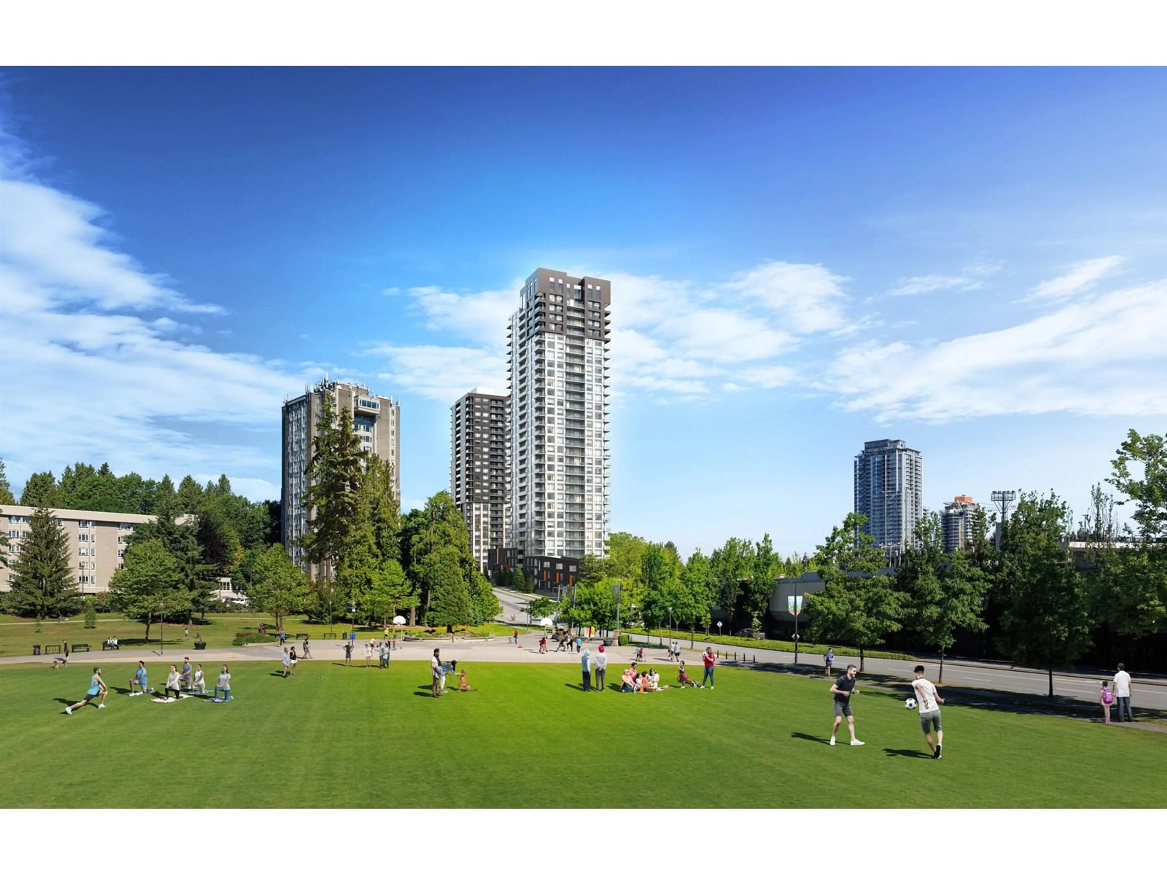 A pic from outside/outdoor area/front of a property/back of a property/a pic from drone, city buildings view from balcony for 1905 - 13387 OLD YALE, Surrey British Columbia V3T0V6