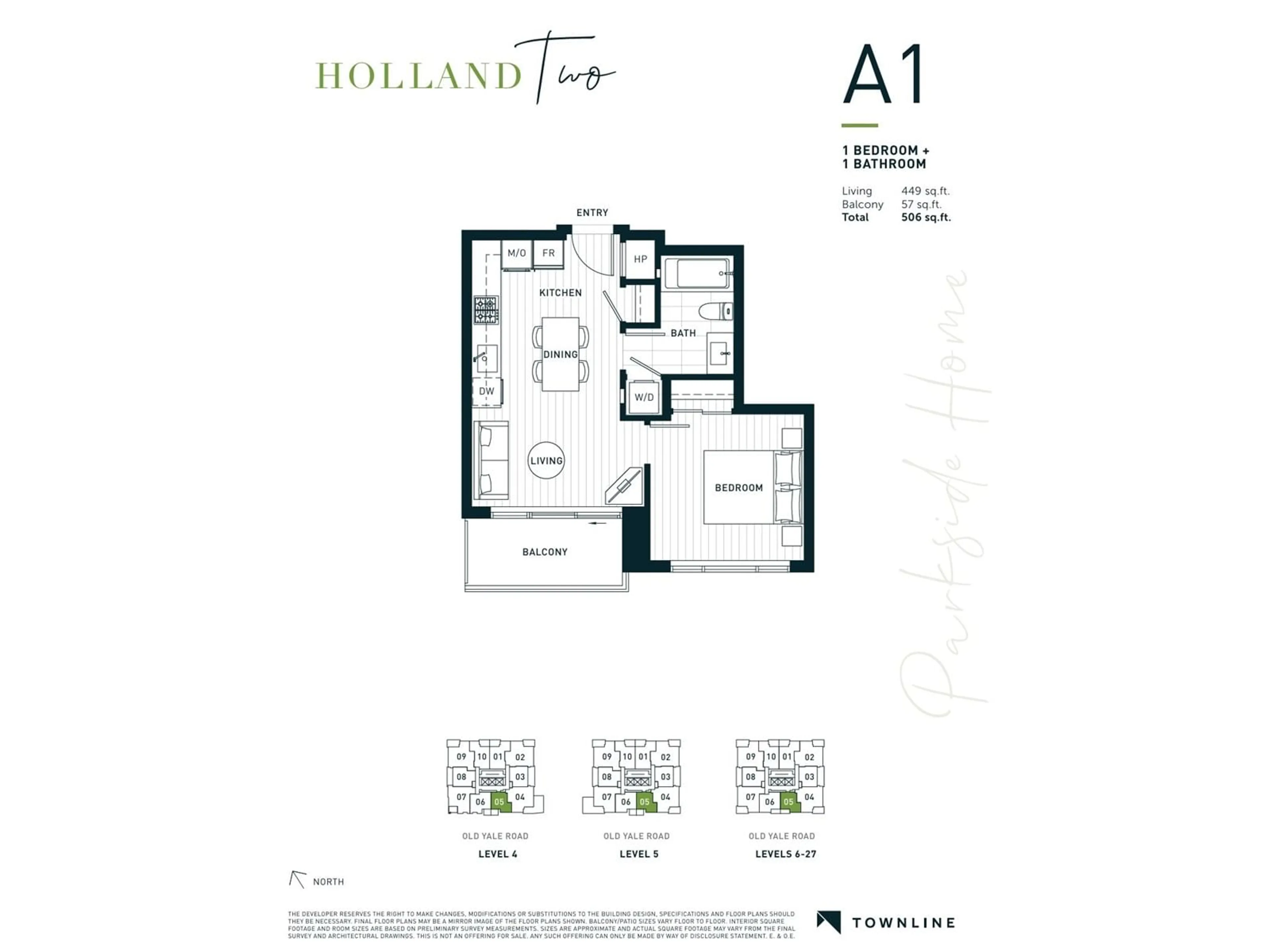 Floor plan for 1905 - 13387 OLD YALE, Surrey British Columbia V3T0V6