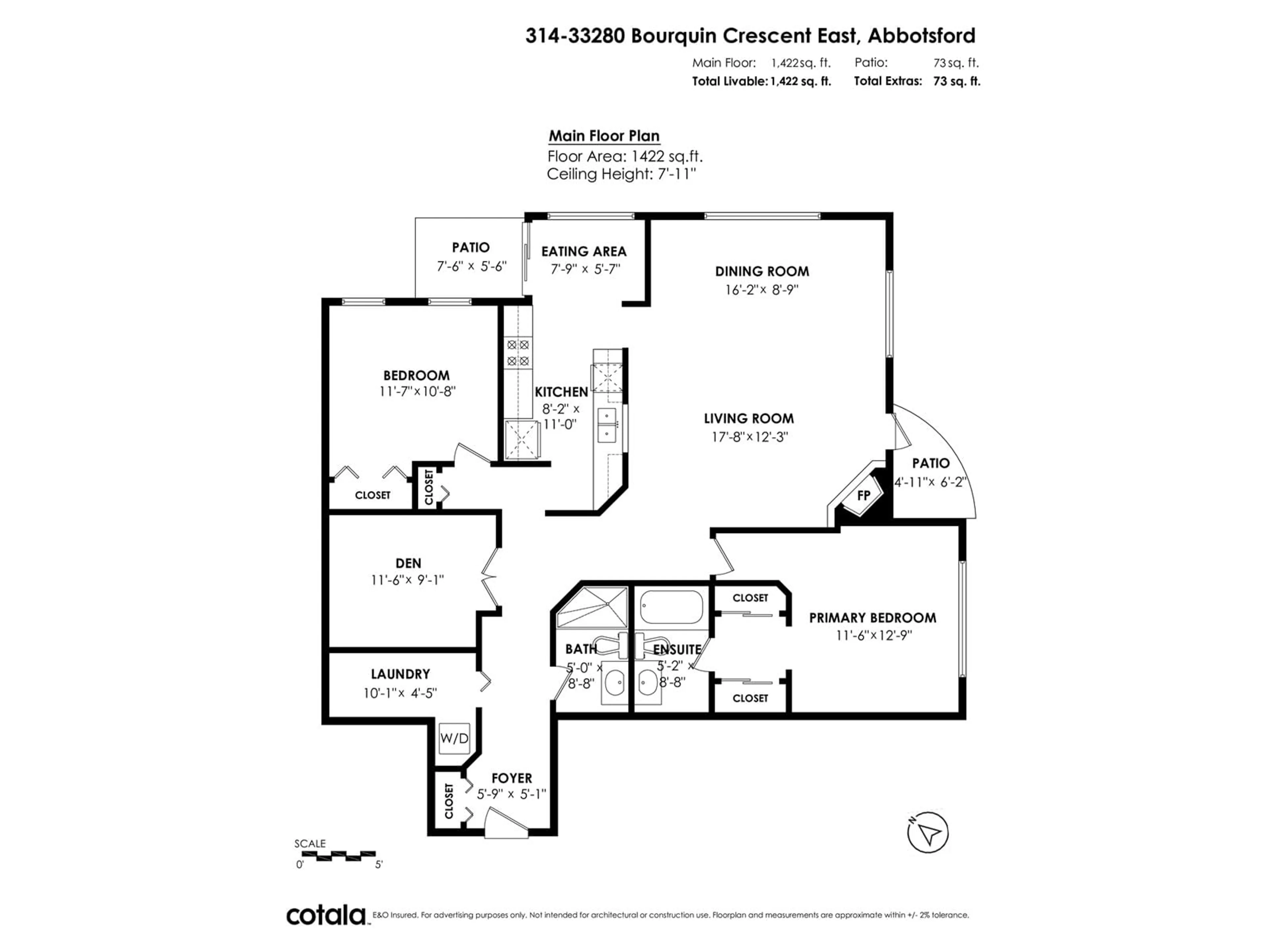 Floor plan for 314 - 33280 BOURQUIN EAST, Abbotsford British Columbia V2S7K2