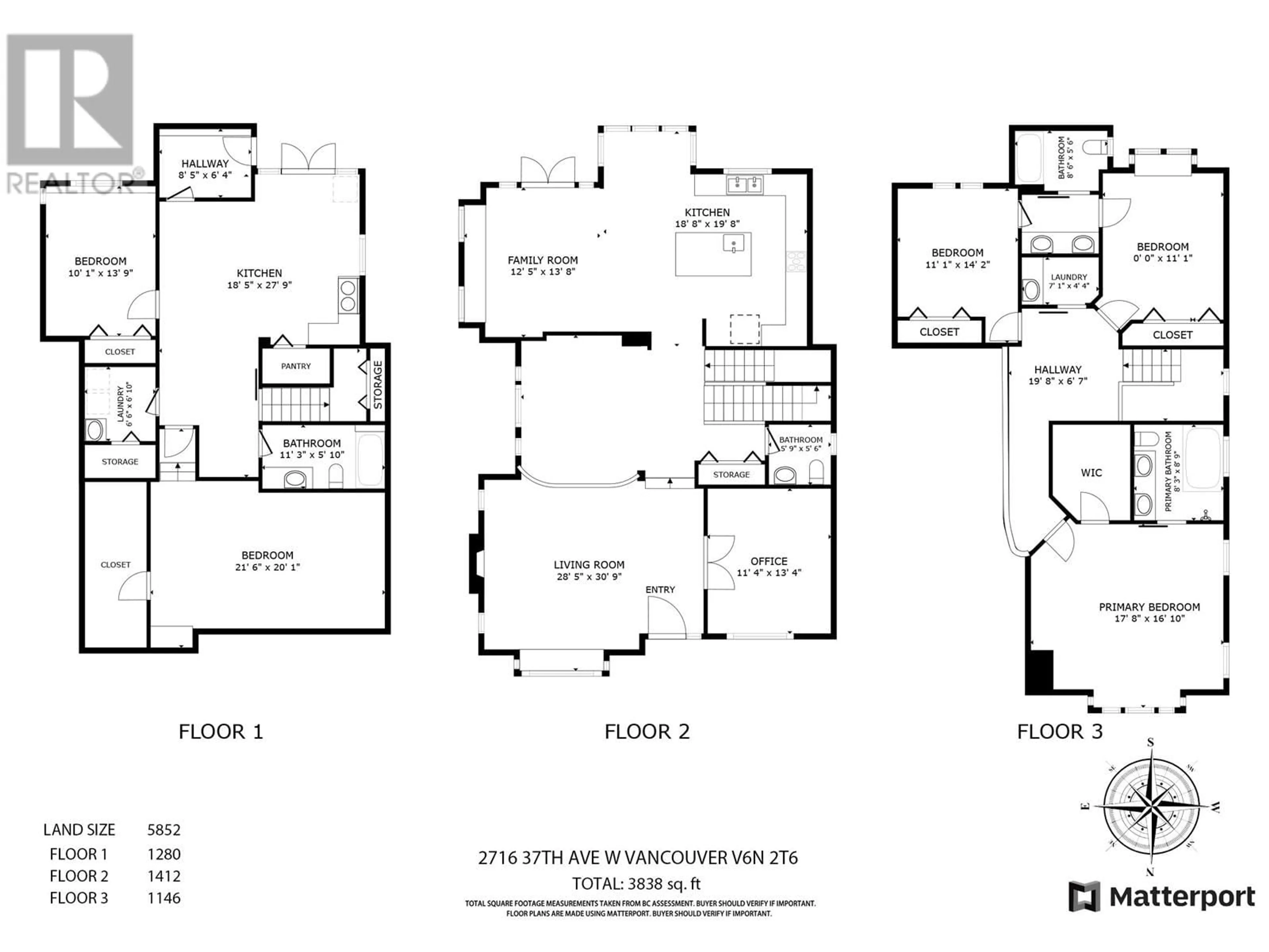 Floor plan for 2716 37TH AVENUE, Vancouver British Columbia V6N2T6