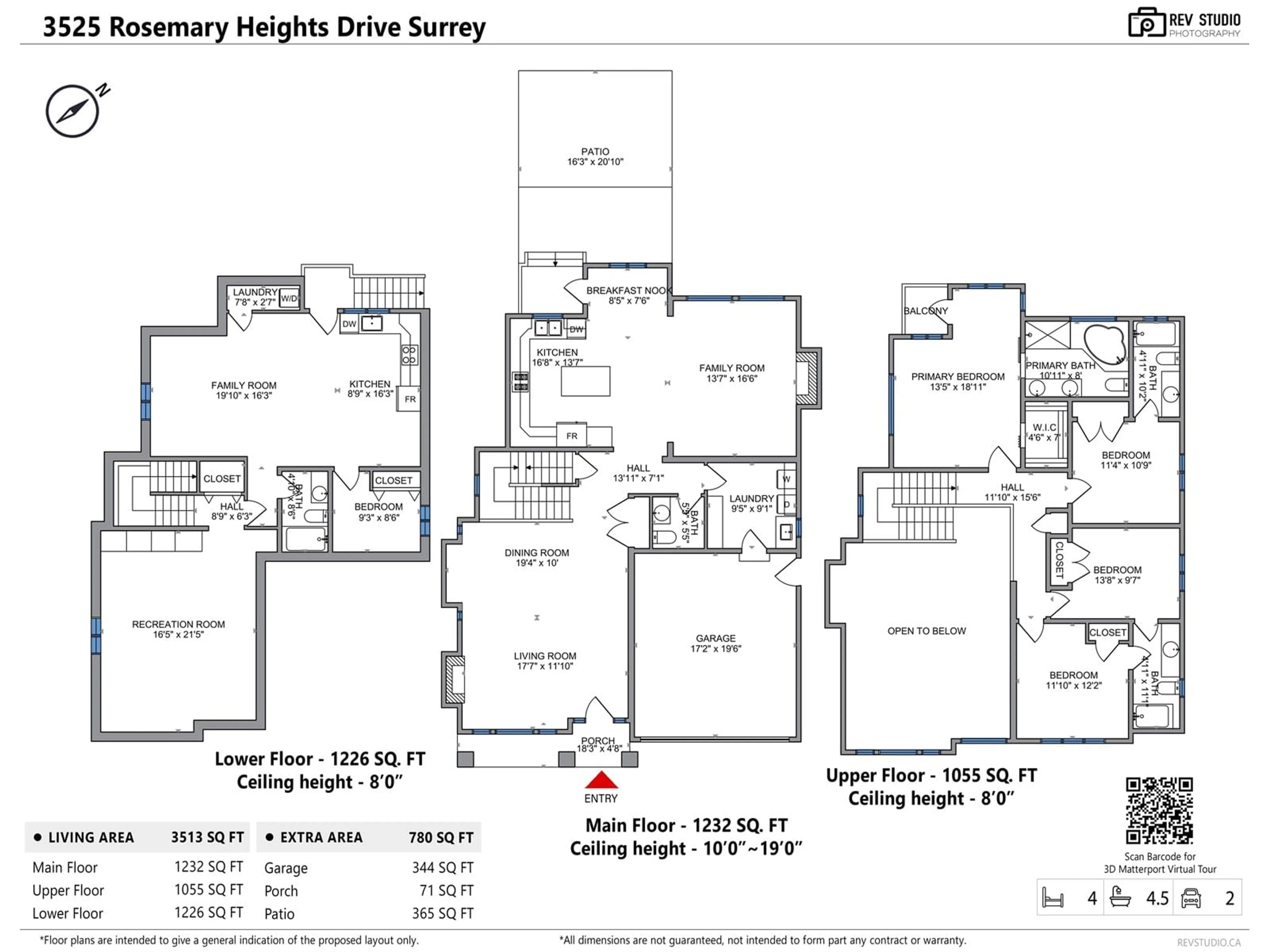 Floor plan for 3525 ROSEMARY HEIGHTS, Surrey British Columbia V3Z4C7