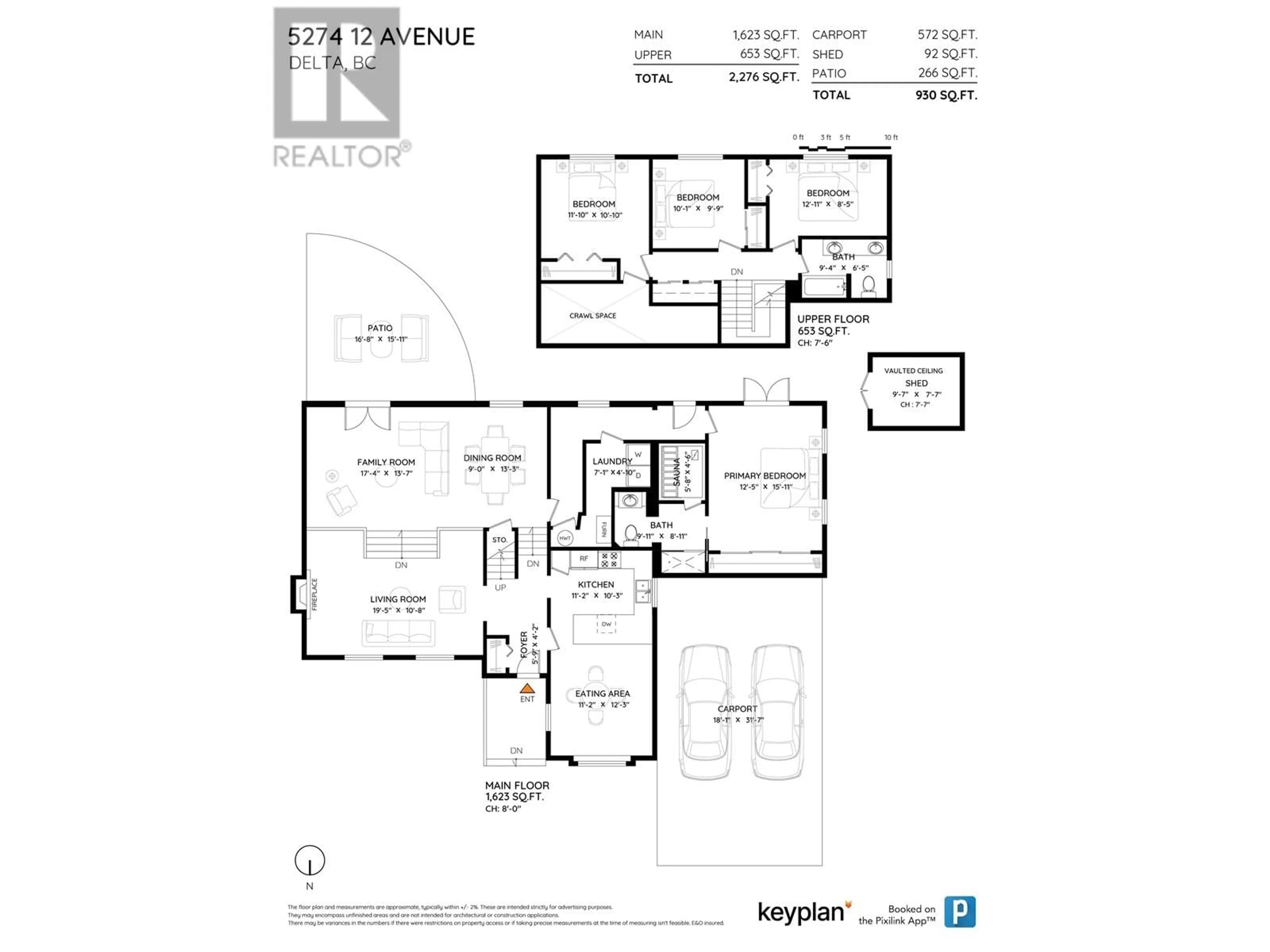Floor plan for 5274 12 AVENUE, Delta British Columbia V4M2A8