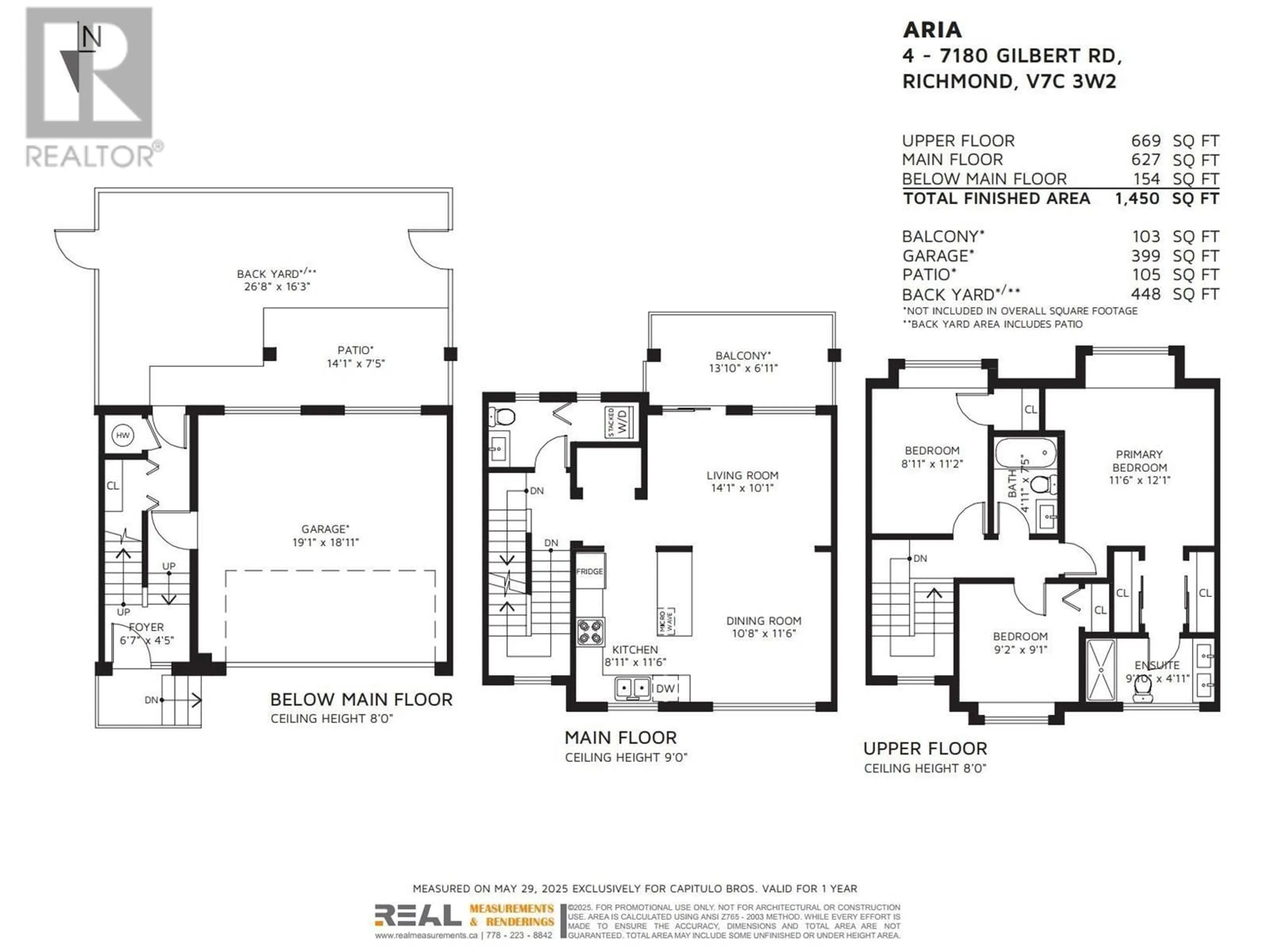 Floor plan for 4 - 7180 GILBERT ROAD, Richmond British Columbia V7C3W2