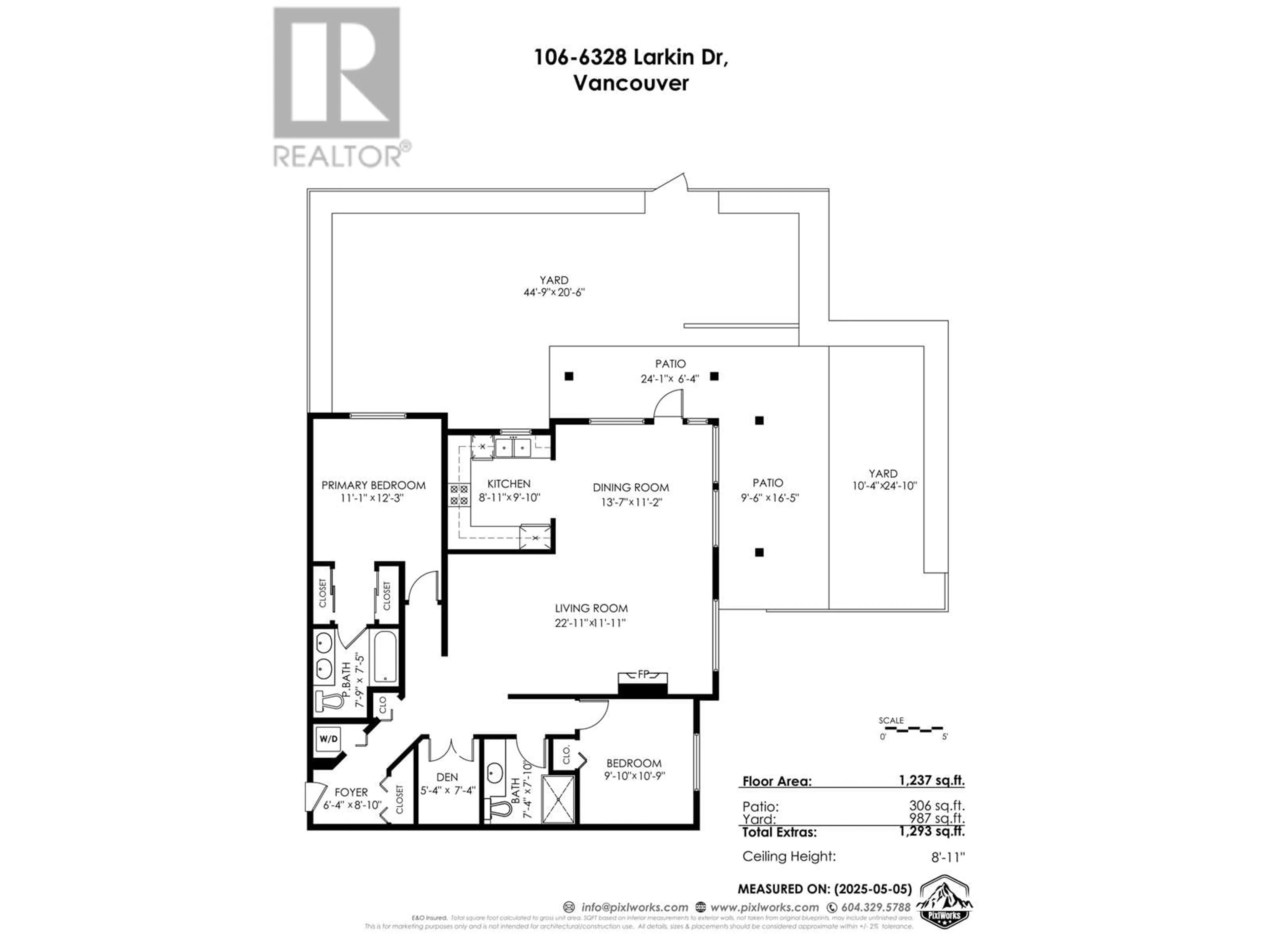 Floor plan for 106 - 6328 LARKIN DRIVE, Vancouver British Columbia V6T2K2