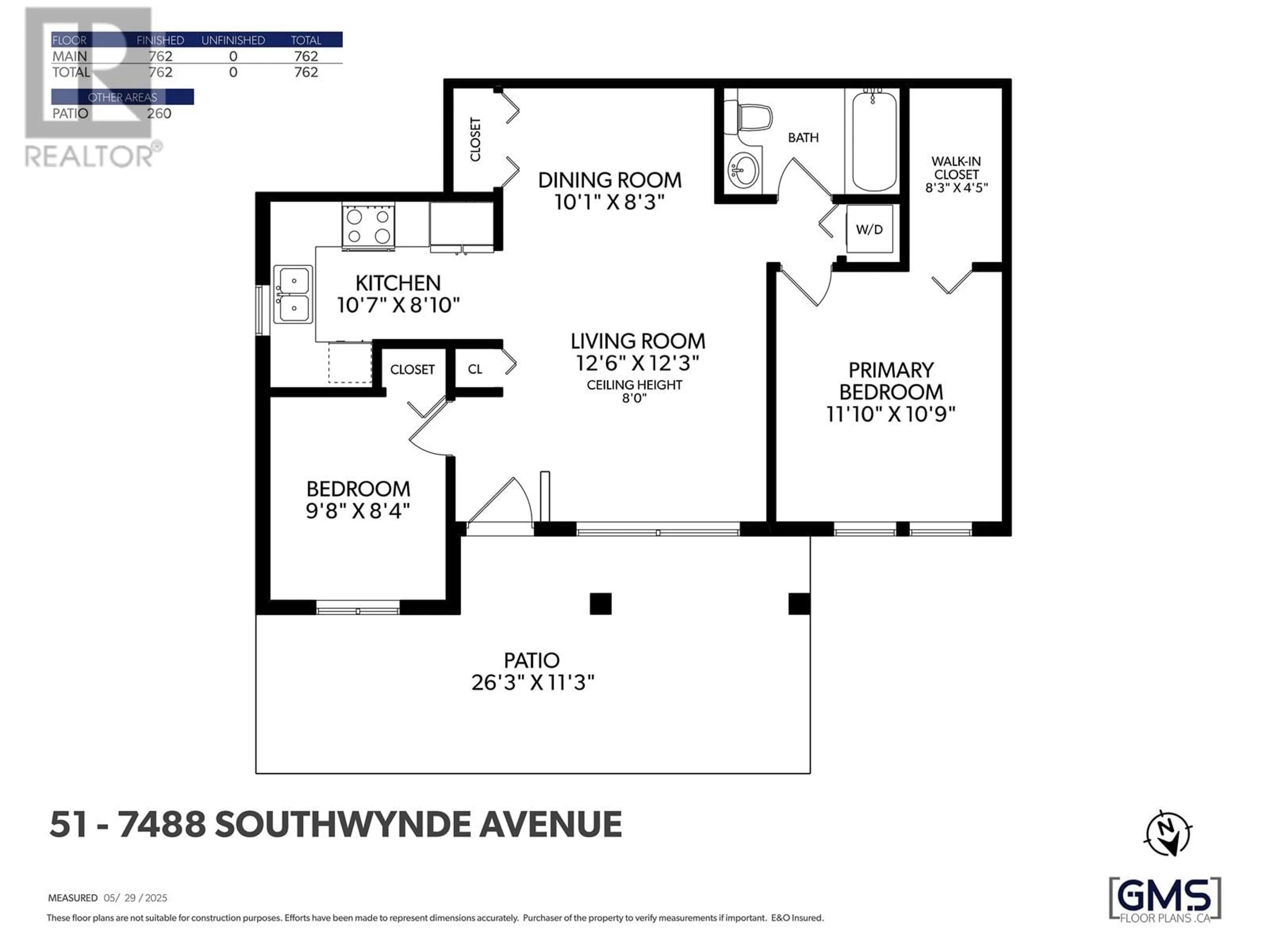 Floor plan for 51 - 7488 SOUTHWYNDE AVENUE, Burnaby British Columbia V3N5C6