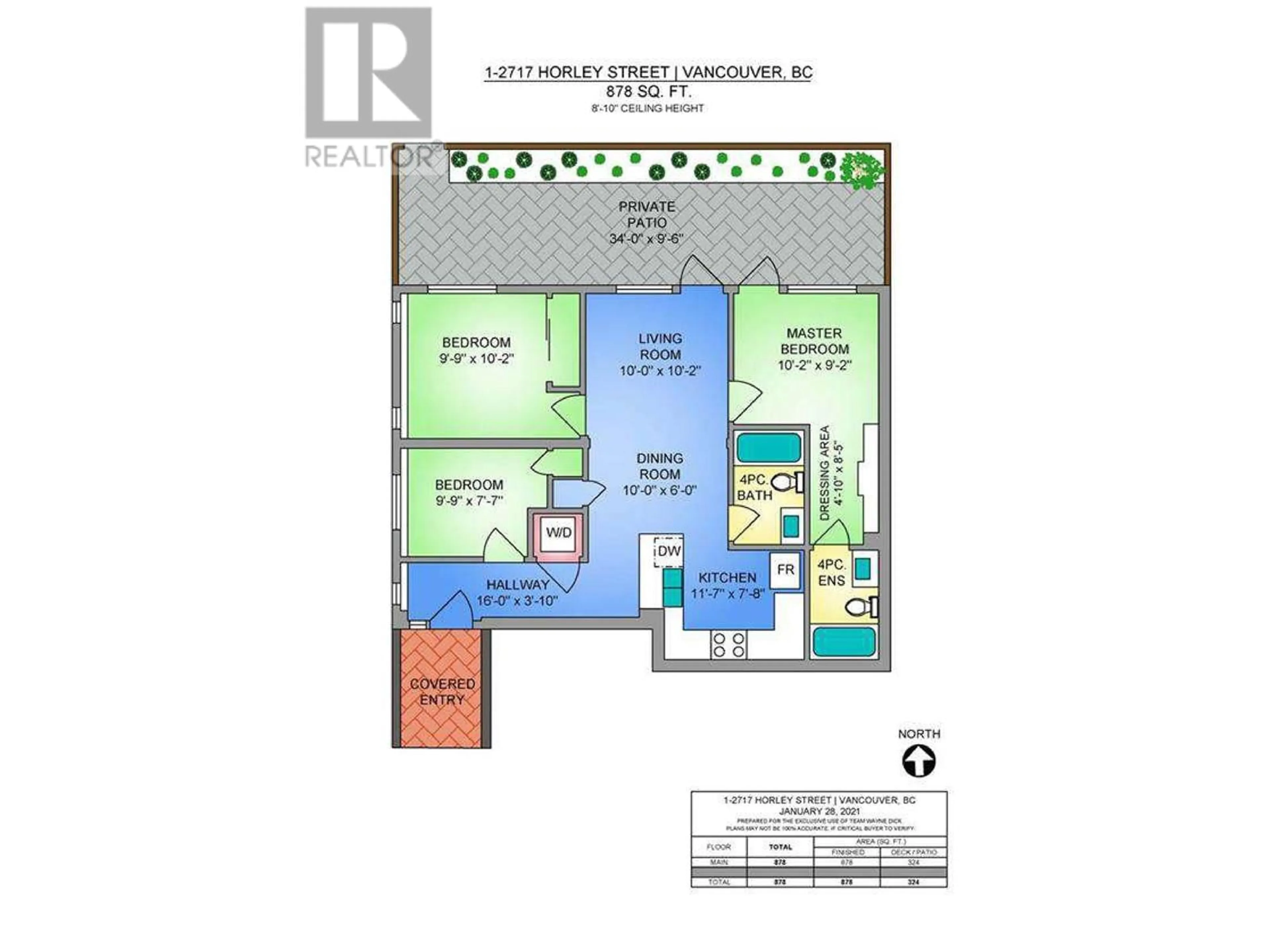 Floor plan for 1 - 2717 HORLEY STREET, Vancouver British Columbia V5R4R7