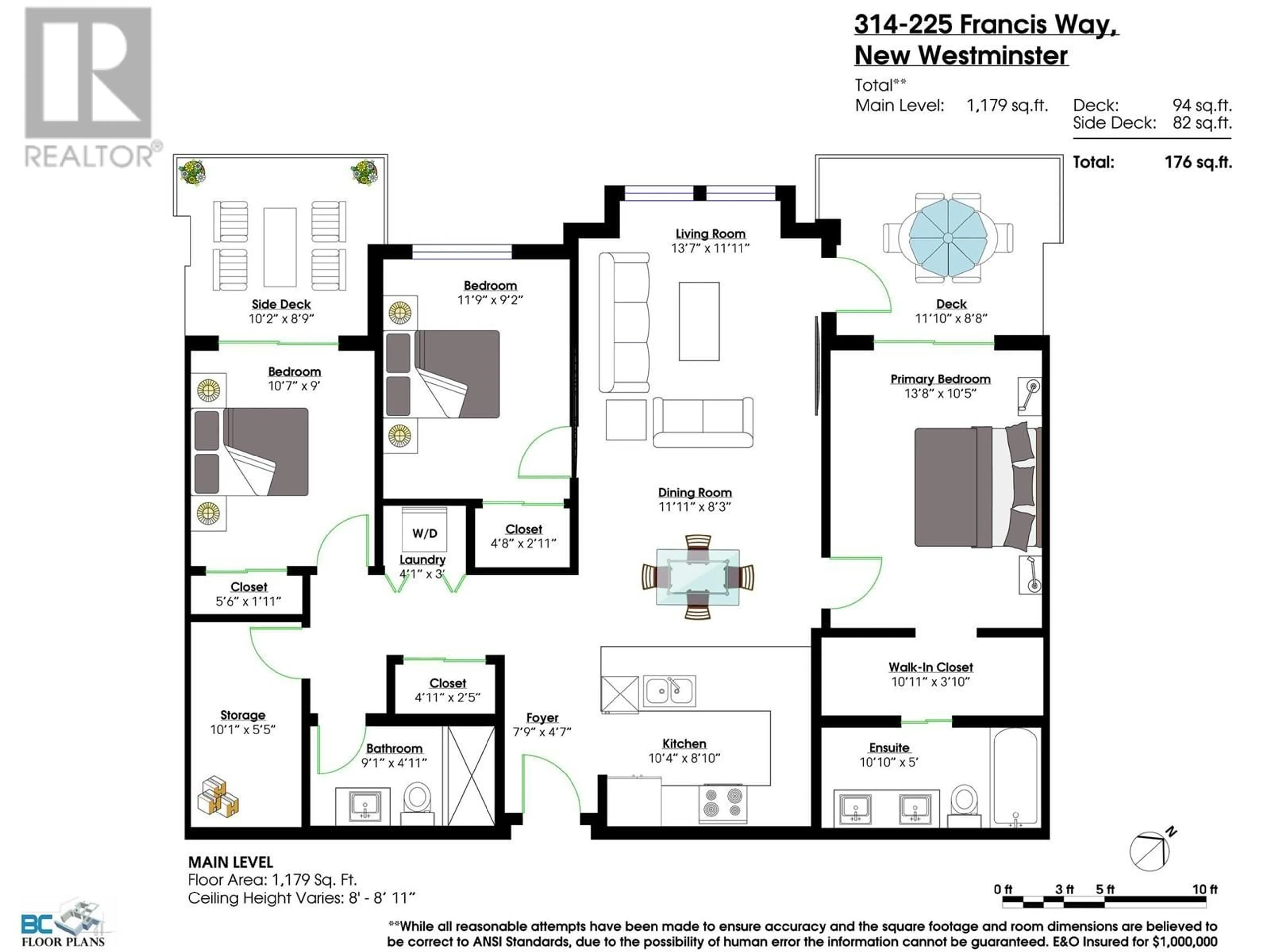 Floor plan for 314 - 225 FRANCIS WAY, New Westminster British Columbia V3L0G1