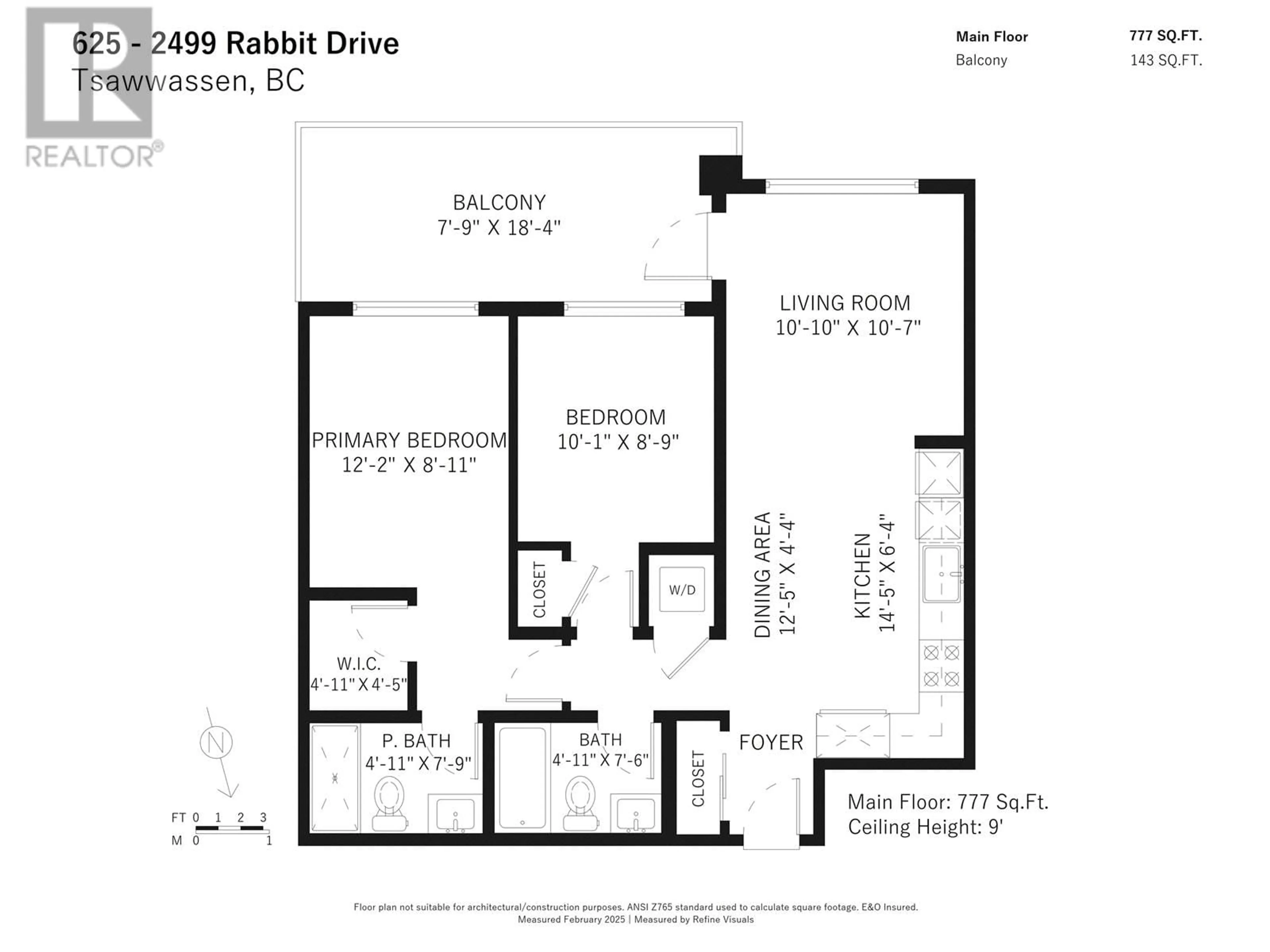 Floor plan for 625 - 2499 RABBIT DRIVE, Tsawwassen British Columbia V4M0G4