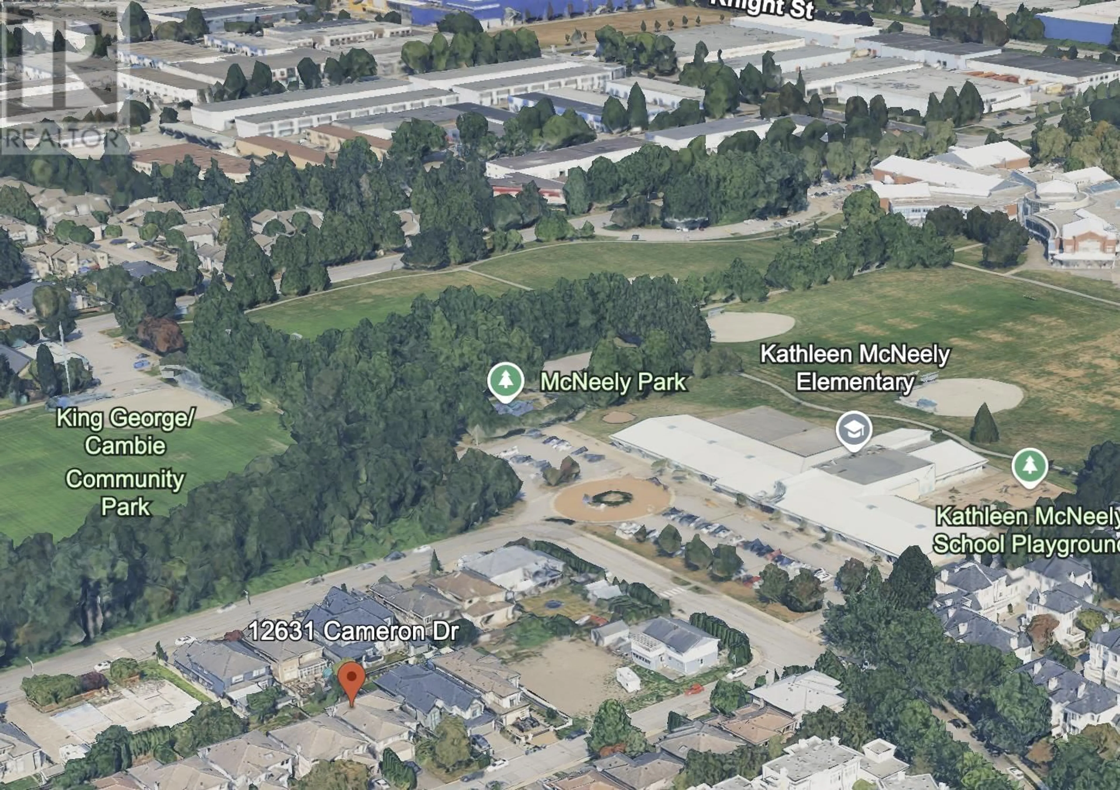 A pic from outside/outdoor area/front of a property/back of a property/a pic from drone, street for 12631 CAMERON DRIVE, Richmond British Columbia V6V2T6