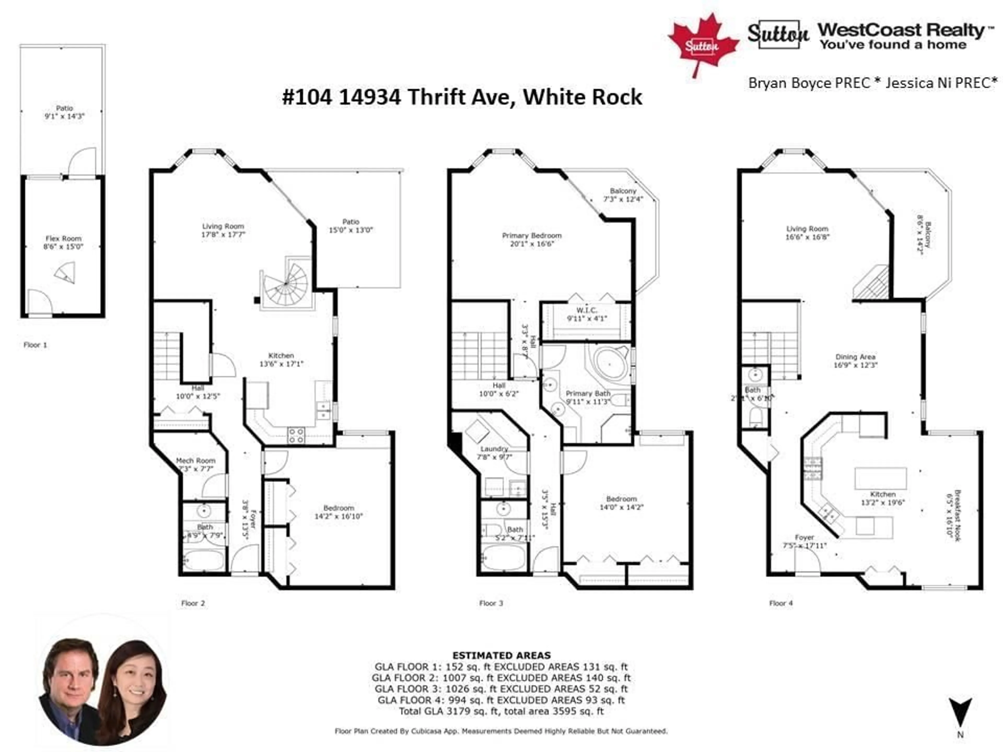 Floor plan for 104 - 14934 THRIFT, White Rock British Columbia V4B2J9