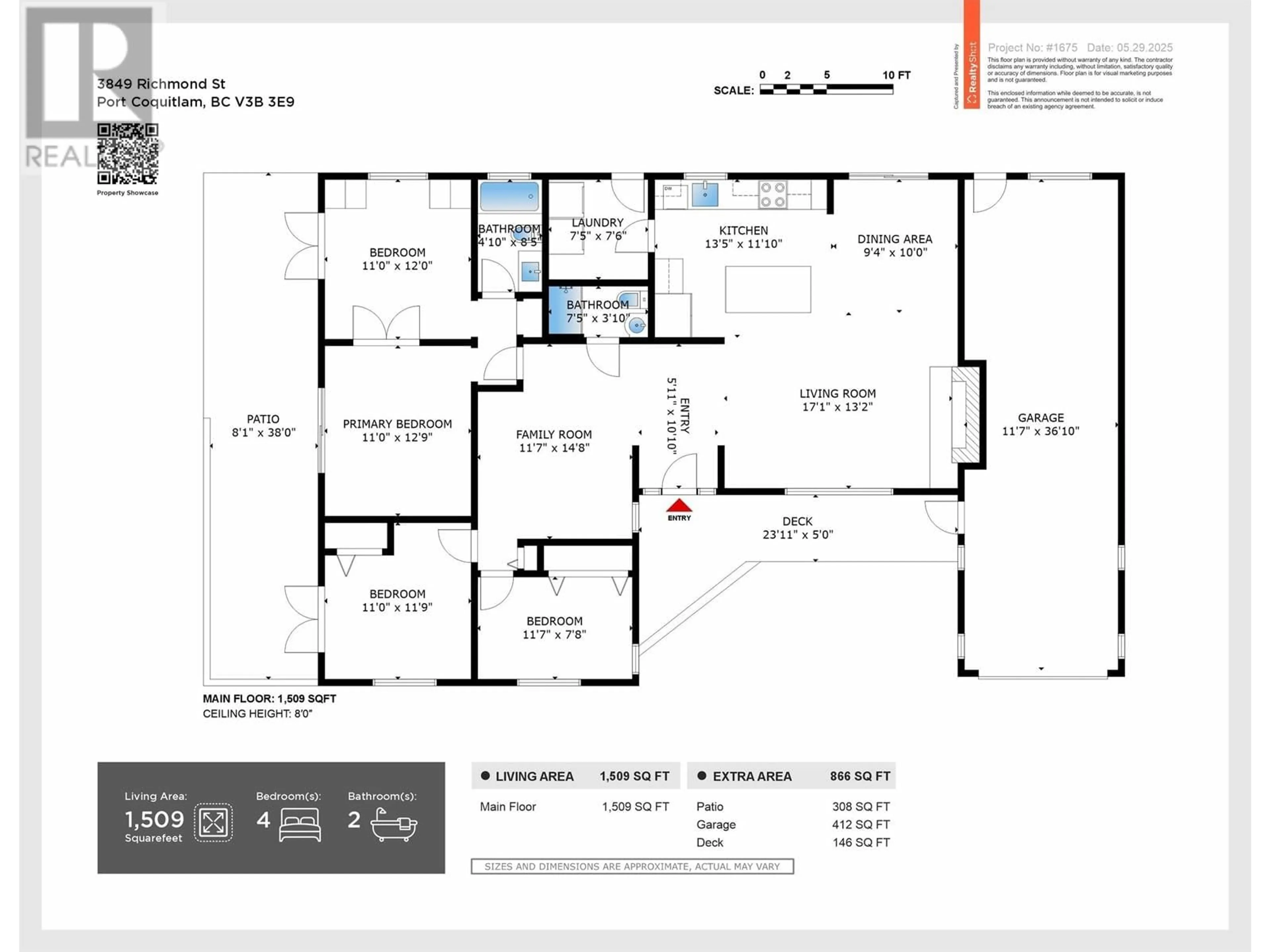 Floor plan for 3849 RICHMOND STREET, Port Coquitlam British Columbia V3B3E9