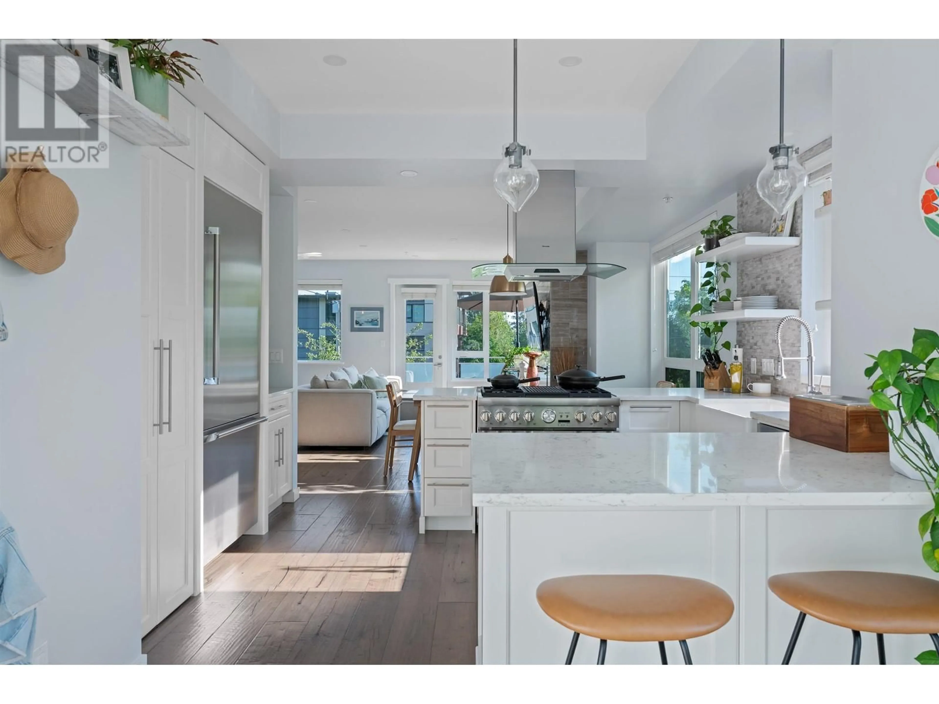 Open concept kitchen, ceramic/tile floor for 3101 KENT AVENUE NORTH, Vancouver British Columbia V5S4Y1
