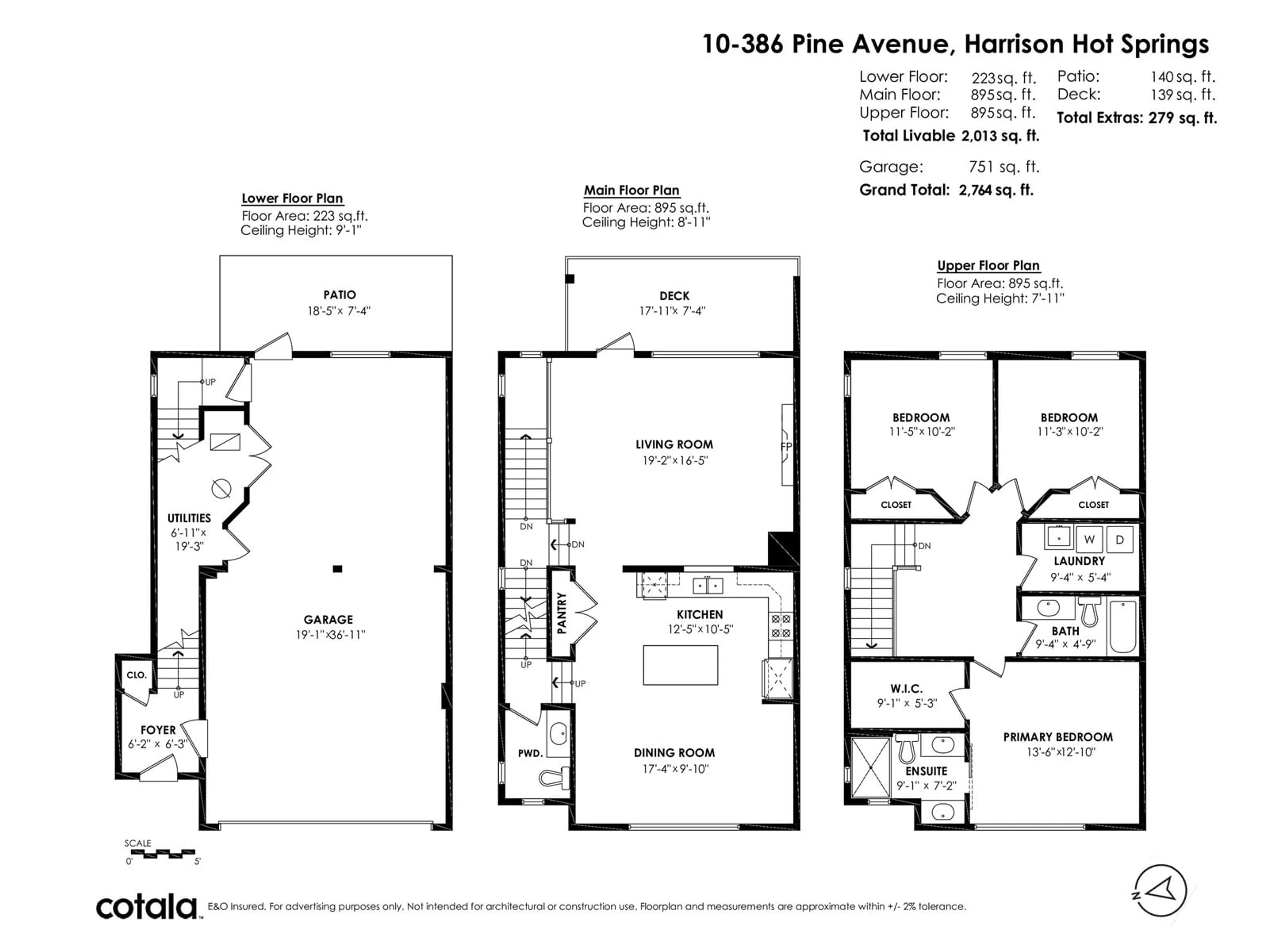 Floor plan for 10 - 386 PINE AVENUE, Harrison Hot Springs British Columbia V0M1K0