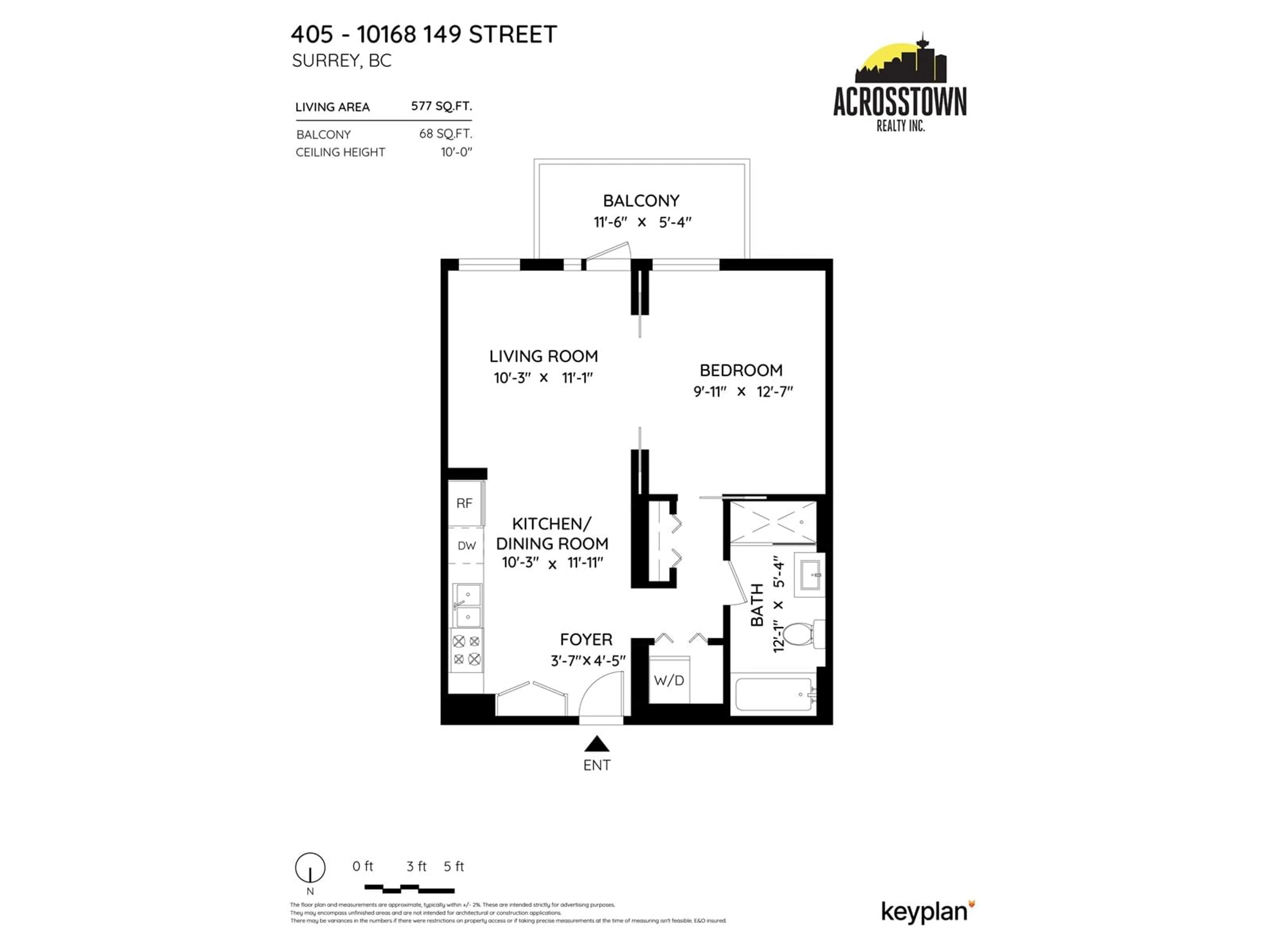 Floor plan for 405 - 10168 149, Surrey British Columbia V3R0E9