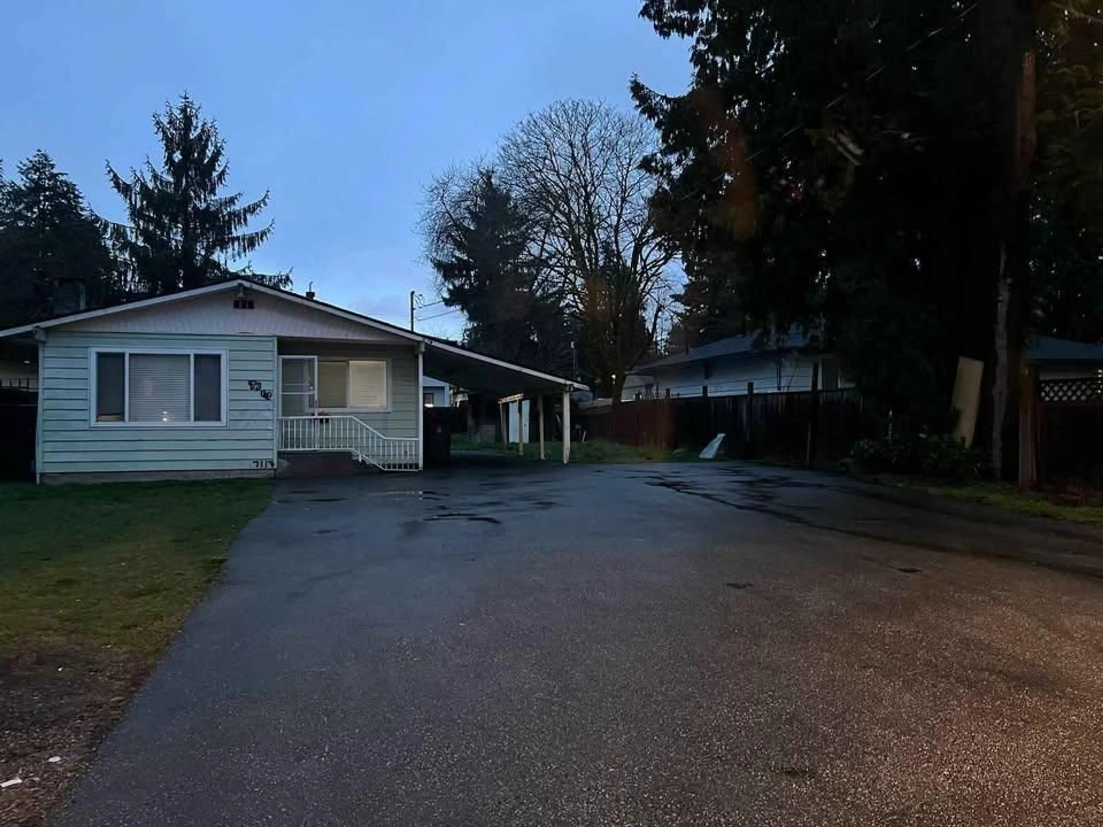 A pic from outside/outdoor area/front of a property/back of a property/a pic from drone, street for 7117 134 A, Surrey British Columbia V3W4V4