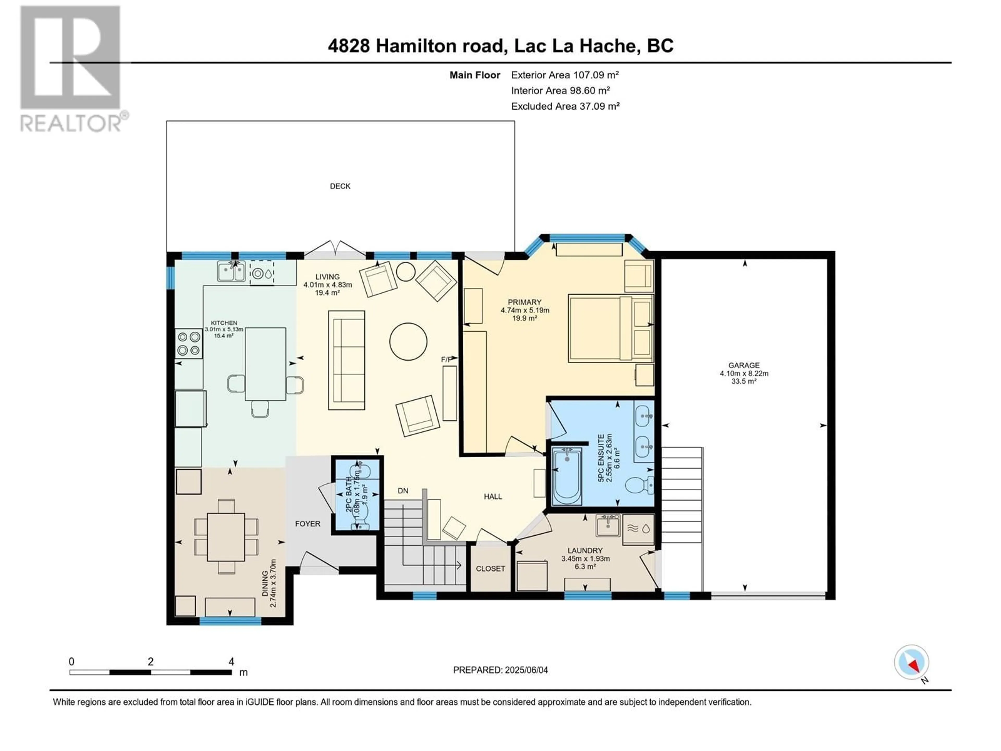 Floor plan for 4828 HAMILTON ROAD, Lac La Hache British Columbia V0K1T0