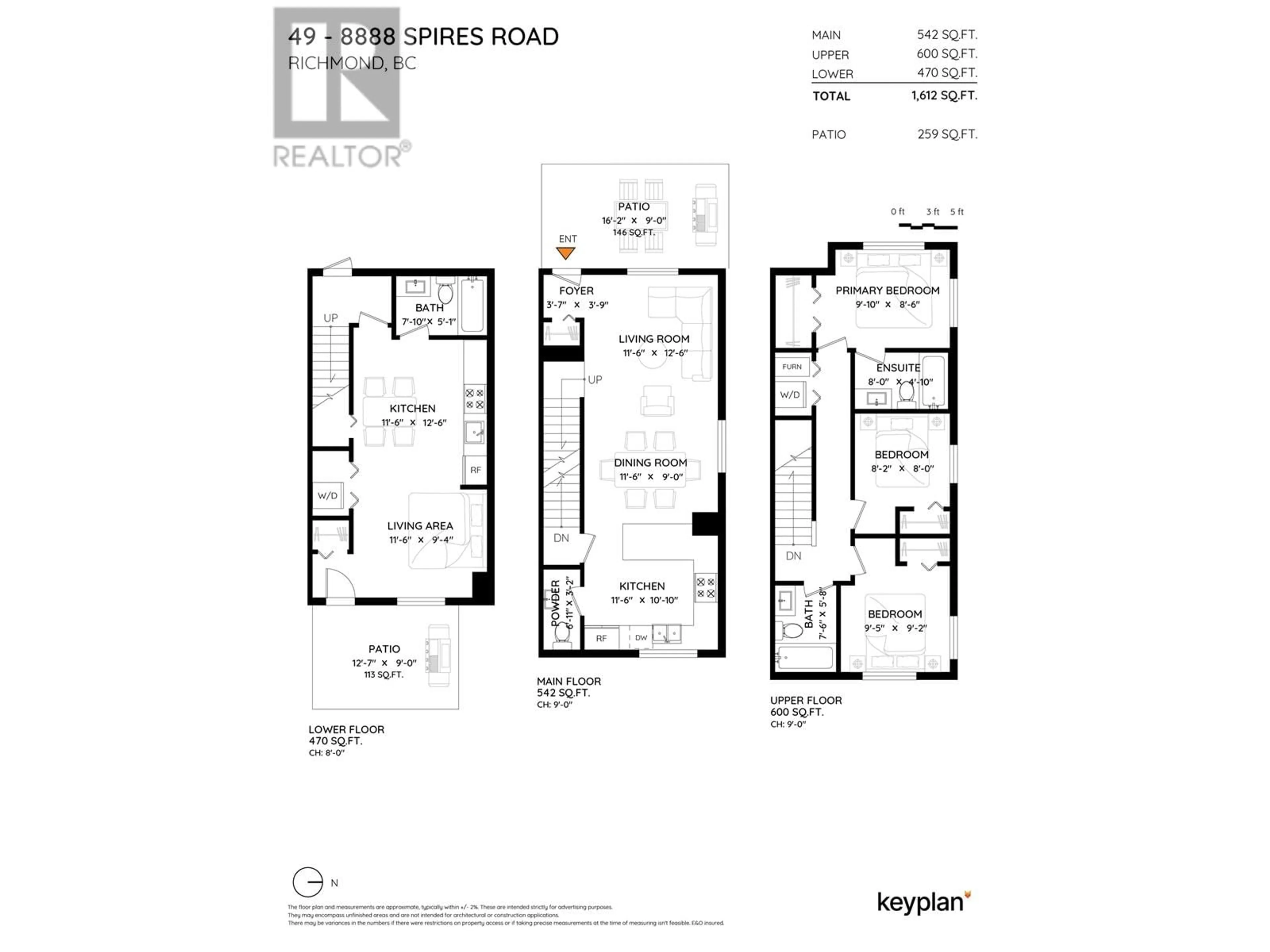 Floor plan for 49 - 8888 SPIRES ROAD, Richmond British Columbia V6Y0L9