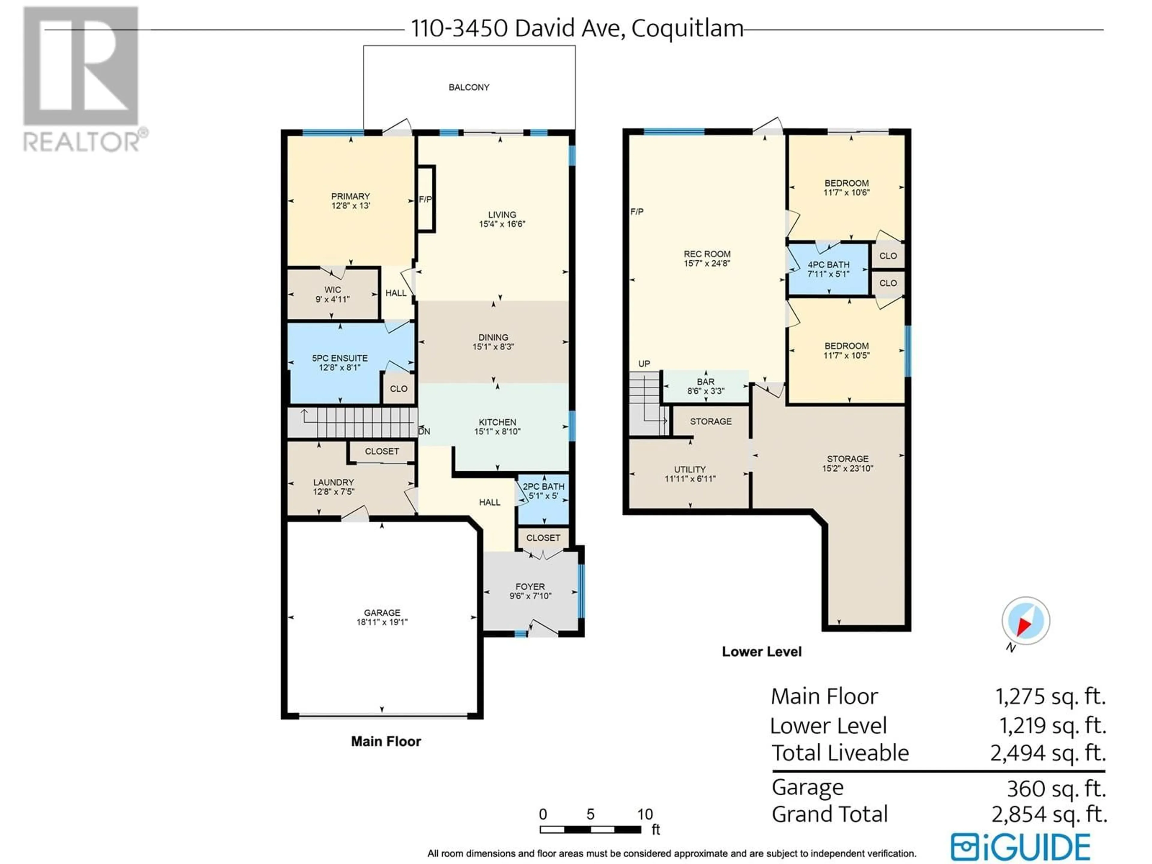 Floor plan for 110 - 3450 DAVID AVENUE, Coquitlam British Columbia V3E0J9
