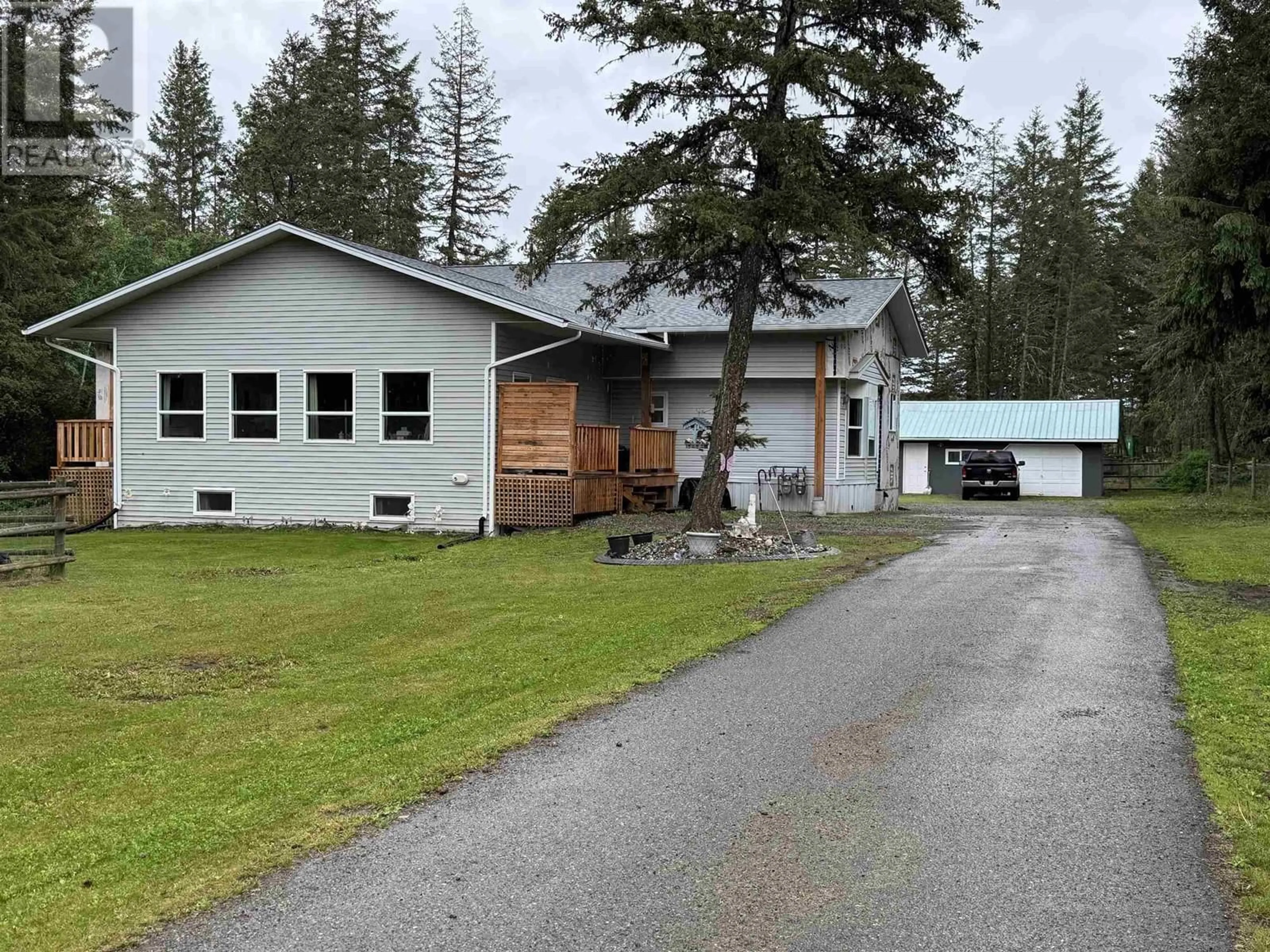 A pic from outside/outdoor area/front of a property/back of a property/a pic from drone, street for 3078 HEINIE PLACE, 150 Mile House British Columbia V0K2G0