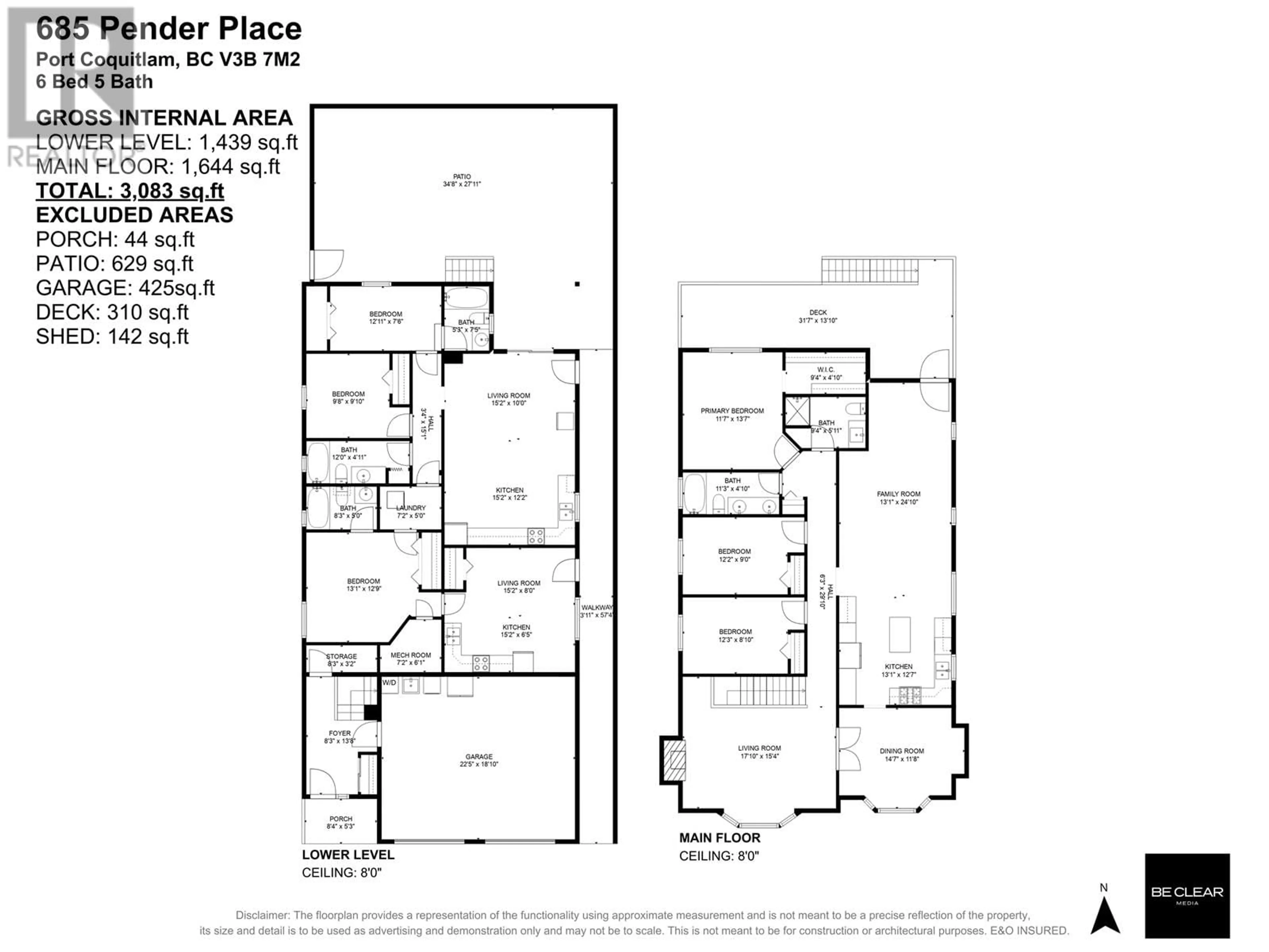 Floor plan for 685 PENDER PLACE, Port Coquitlam British Columbia V3B7M2