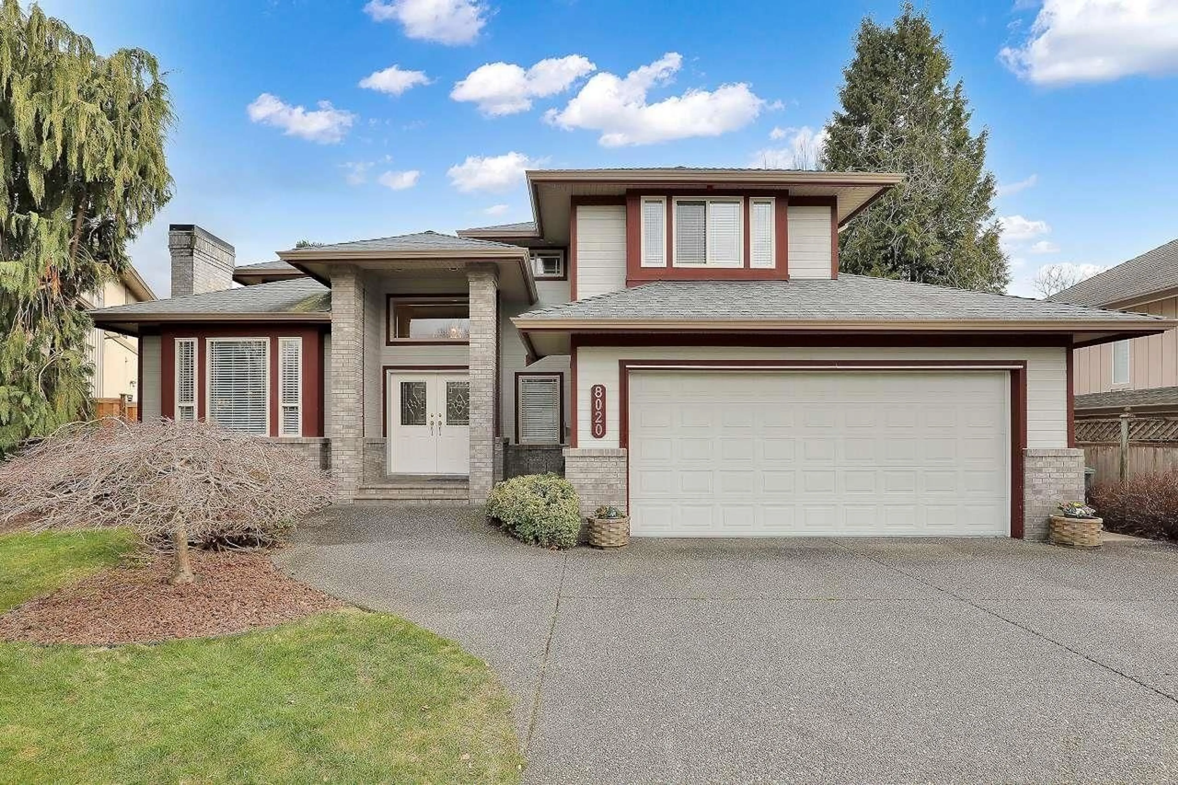 Home with vinyl exterior material, street for 8020 KESTREL, Surrey British Columbia V3W0V1