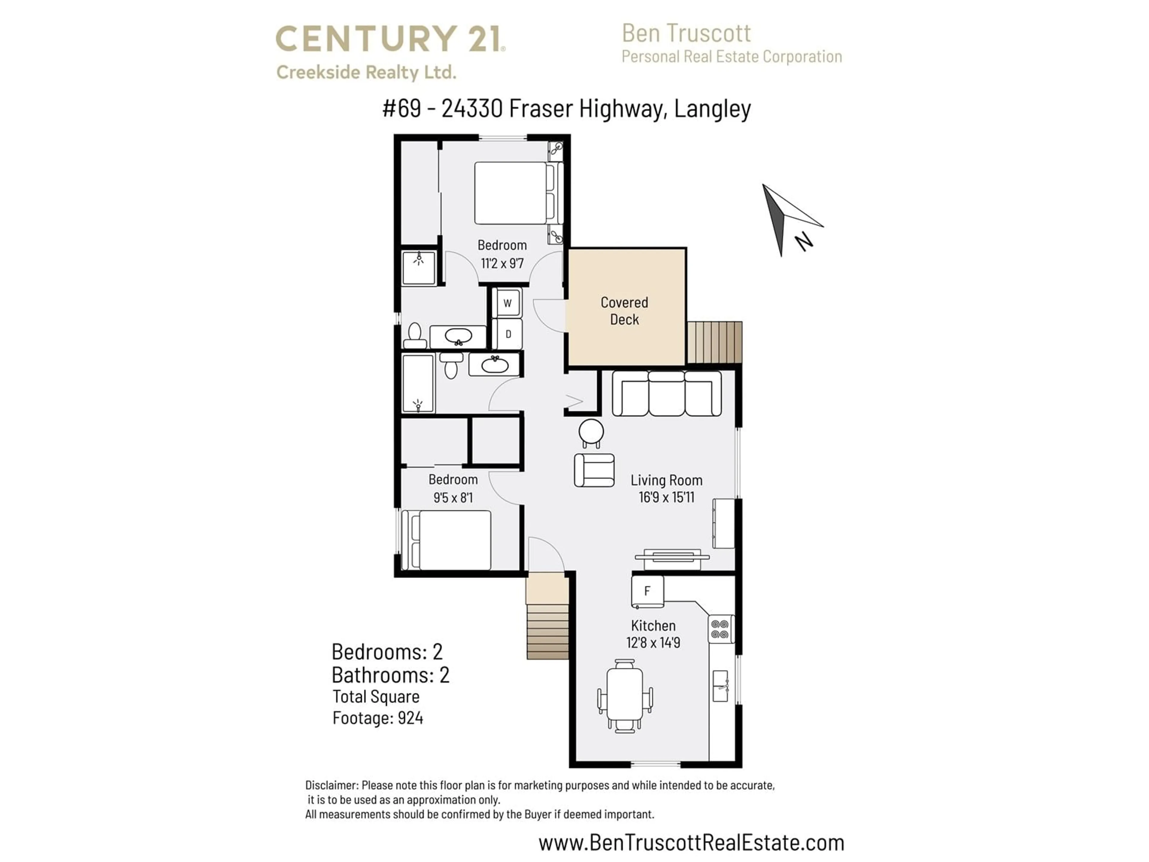 Floor plan for 69 - 24330 FRASER, Langley British Columbia V2Z1N2