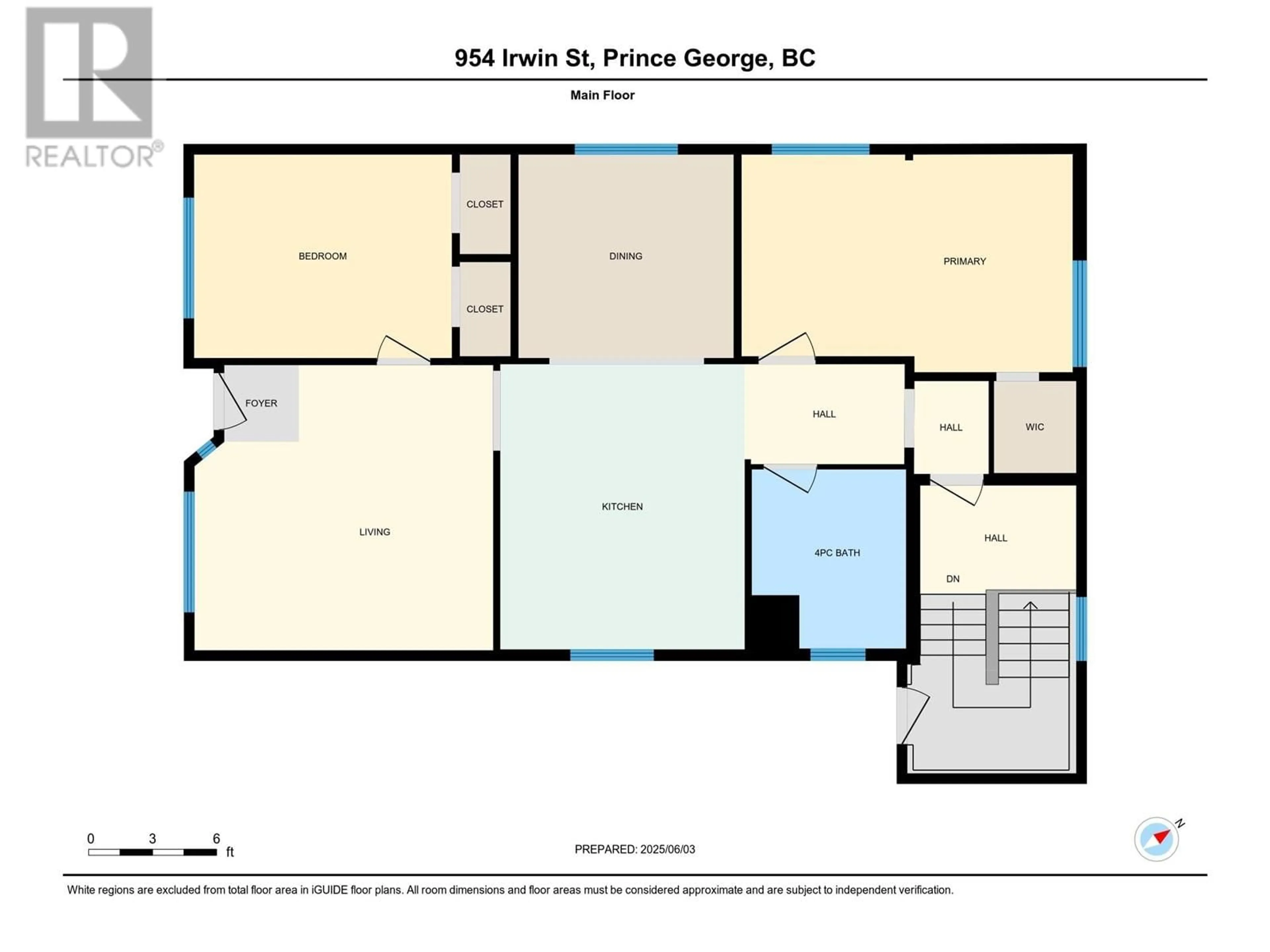 Floor plan for 954 IRWIN STREET, Prince George British Columbia V2M2X9