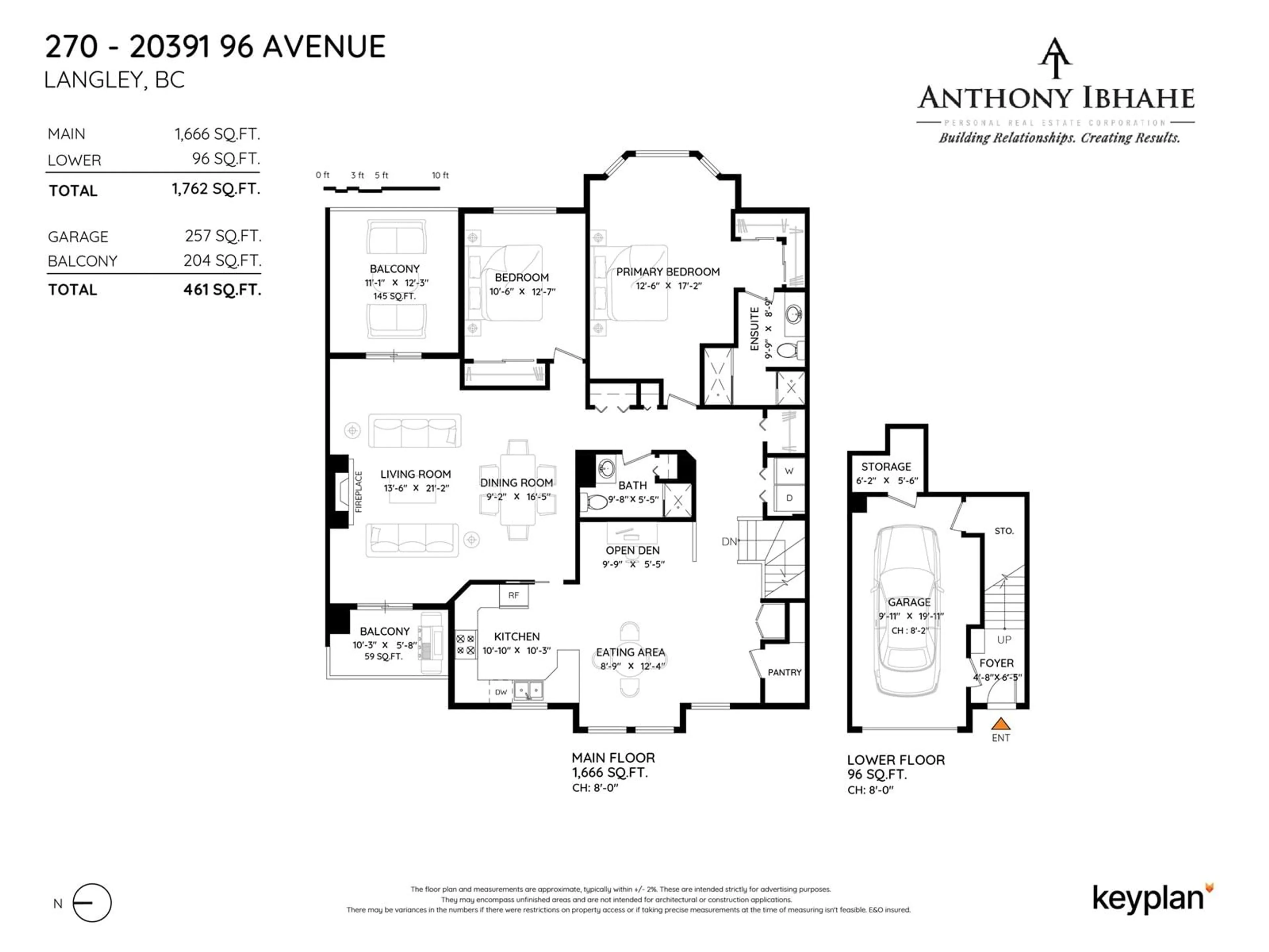 Floor plan for 270 - 20391 96, Langley British Columbia V1M2L2