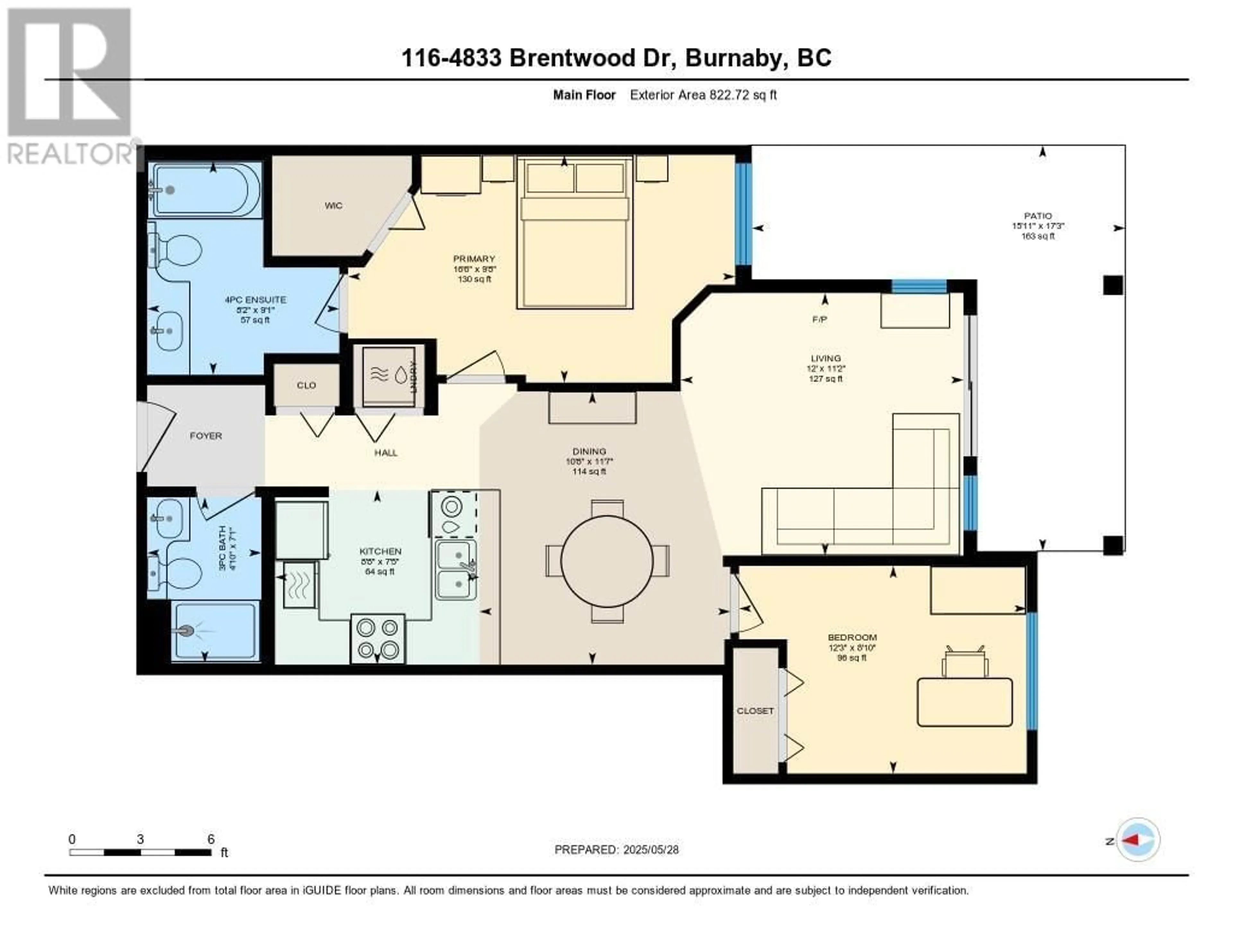 Floor plan for 116 - 4833 BRENTWOOD DRIVE, Burnaby British Columbia V5C0C3