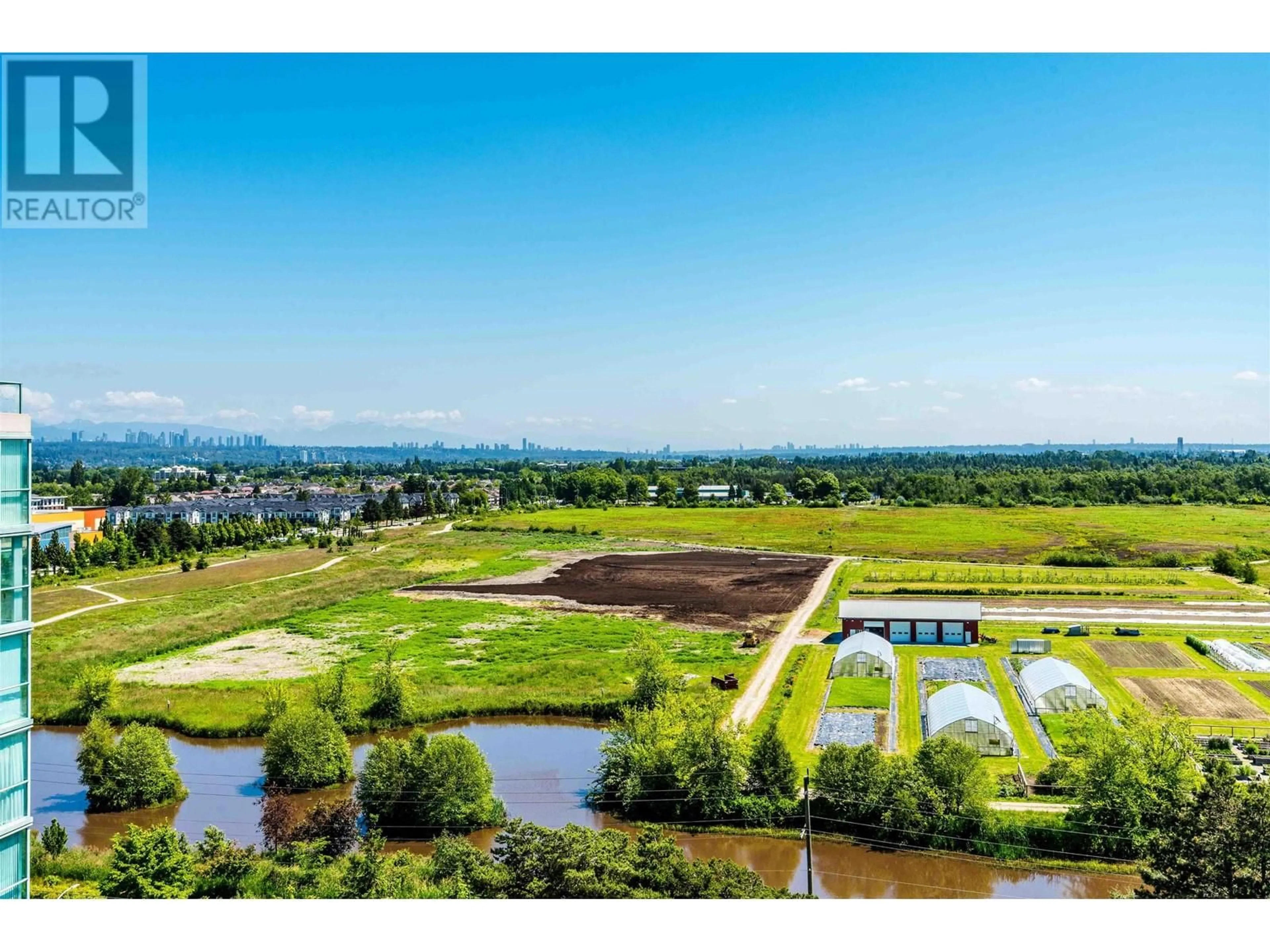 A pic from outside/outdoor area/front of a property/back of a property/a pic from drone, water/lake/river/ocean view for 1505 - 8831 LANSDOWNE ROAD, Richmond British Columbia V6X3T5