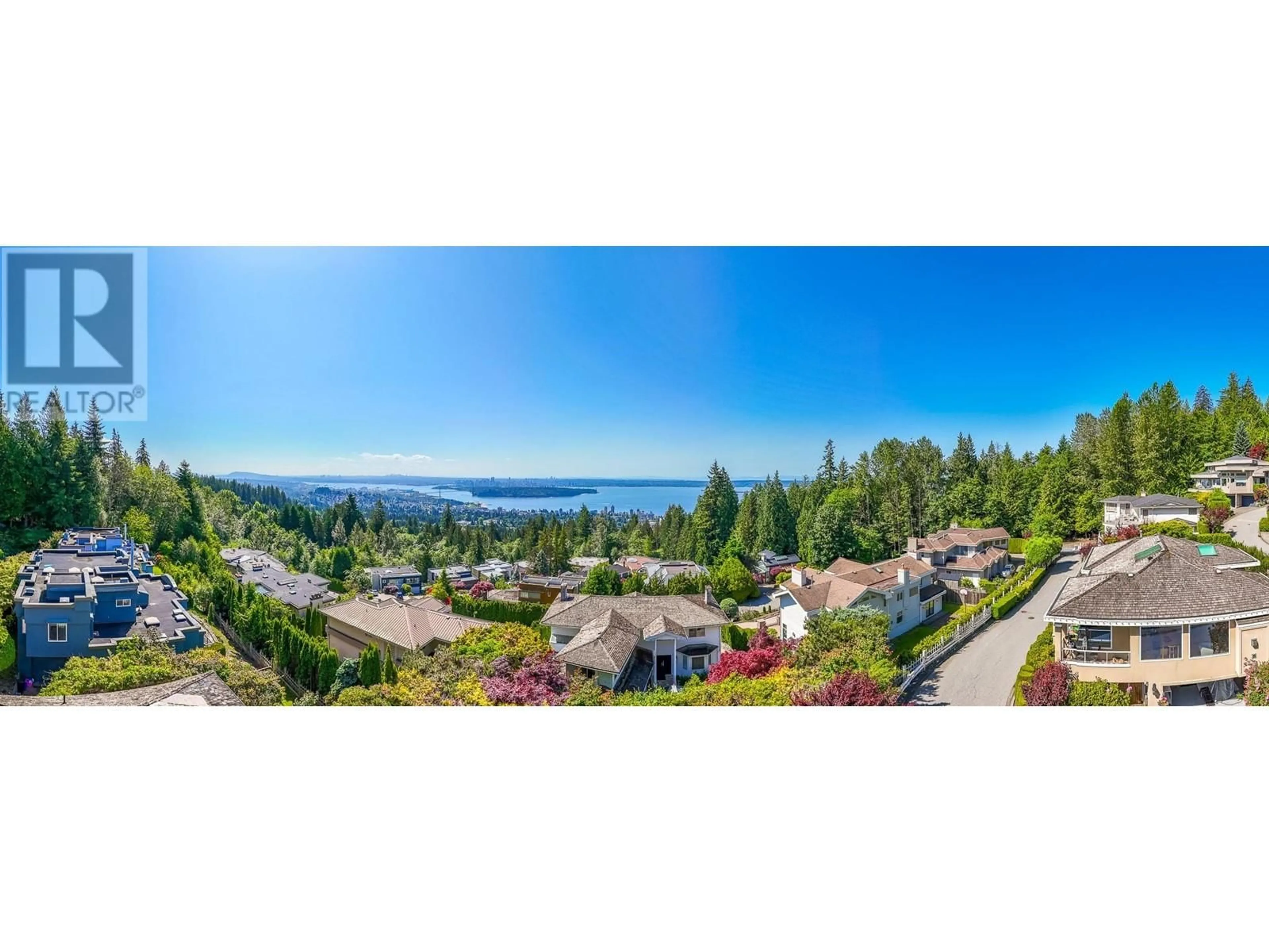 A pic from outside/outdoor area/front of a property/back of a property/a pic from drone, water/lake/river/ocean view for 2585 WESTHILL WAY, West Vancouver British Columbia V7S3E4