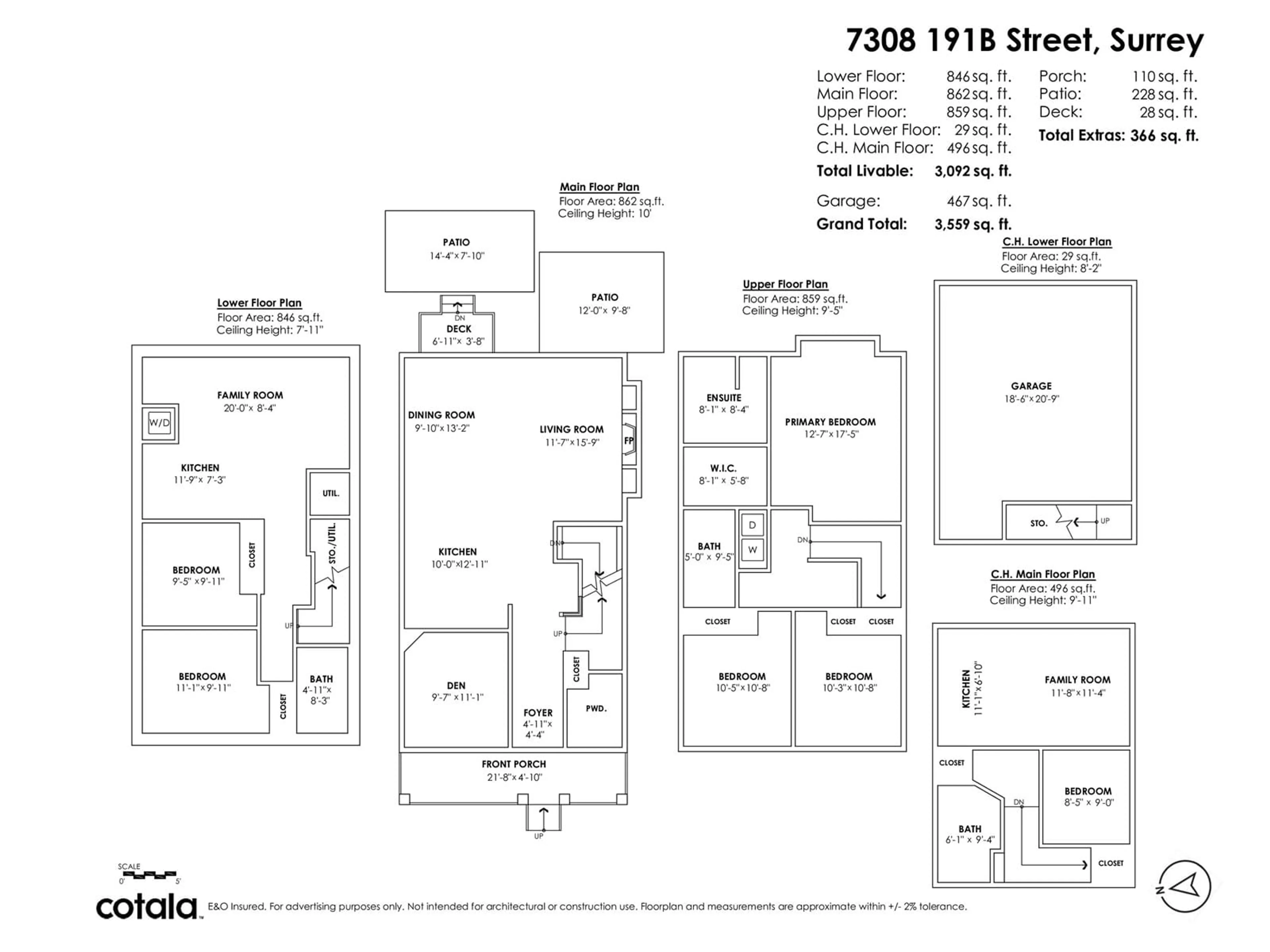 Floor plan for 7308 191B, Surrey British Columbia V4N6L8
