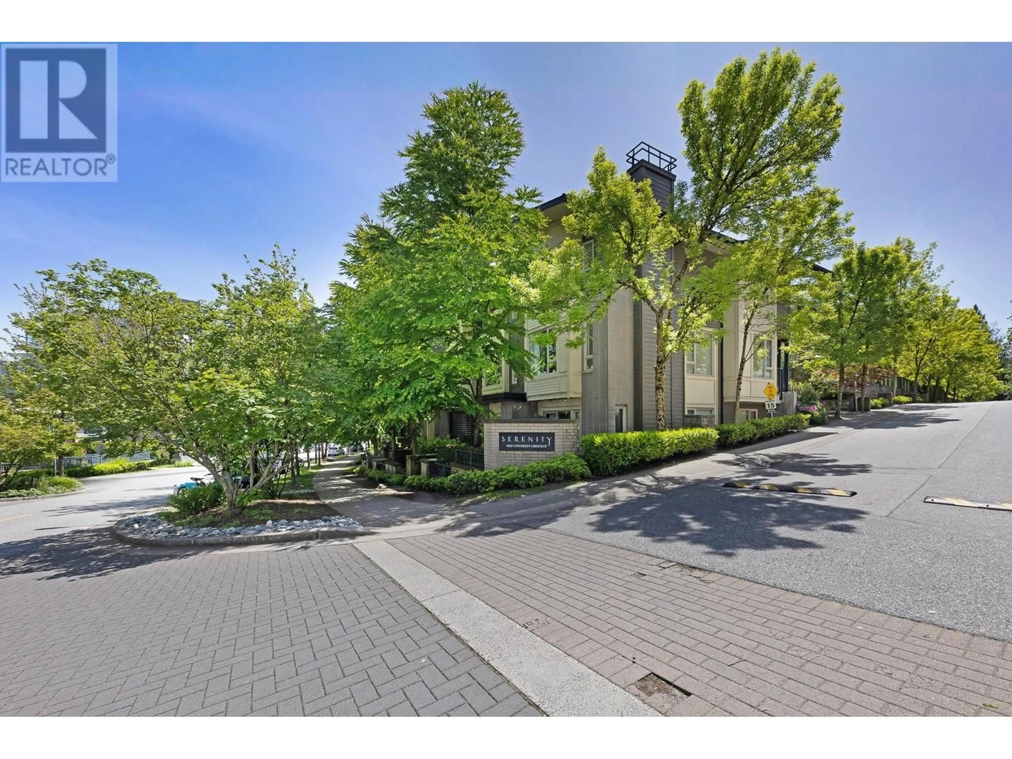A pic from outside/outdoor area/front of a property/back of a property/a pic from drone, street for 113 - 9229 UNIVERSITY CRESCENT, Burnaby British Columbia V5A4Z2