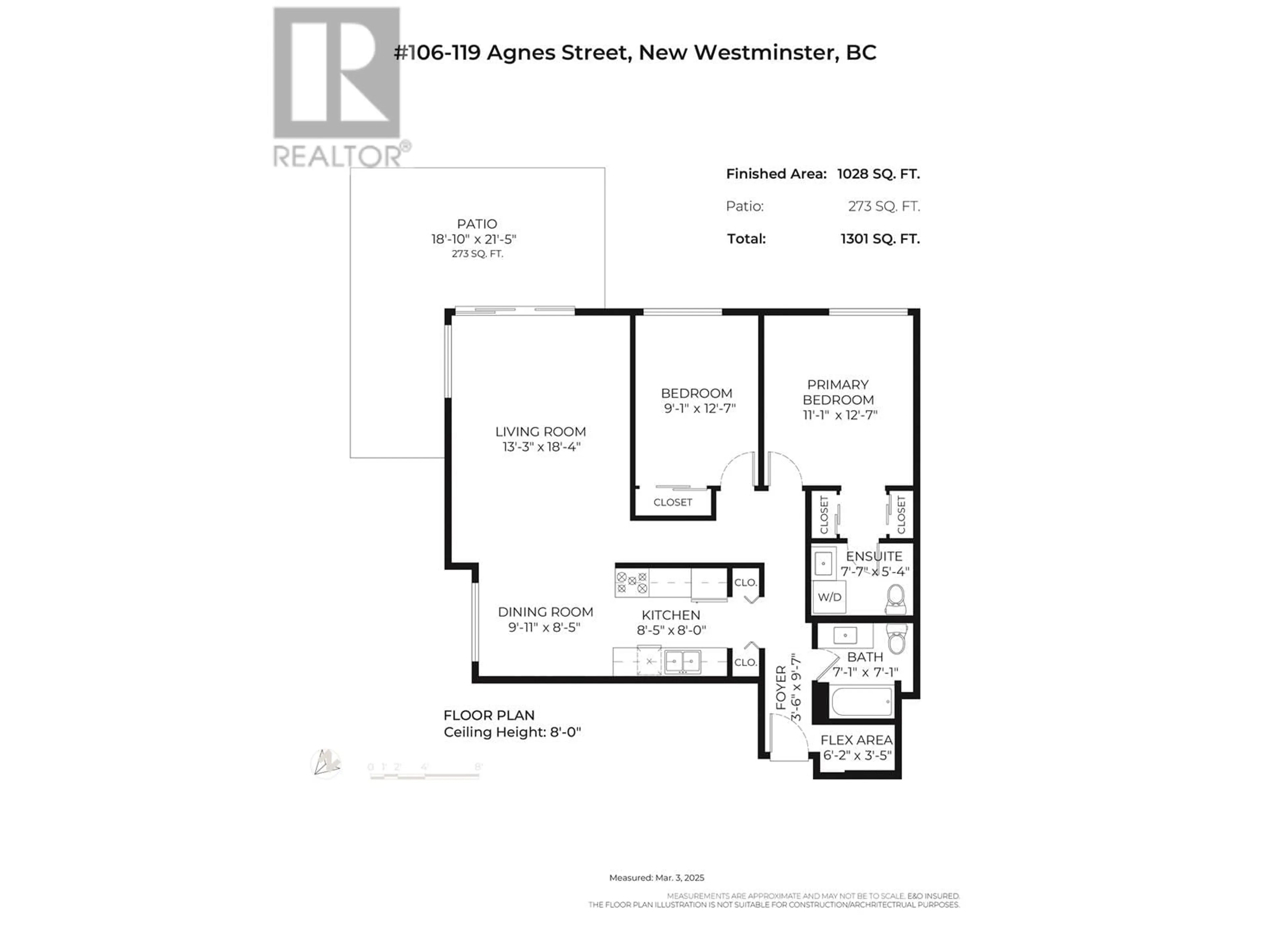 Floor plan for 106 - 119 AGNES STREET, New Westminster British Columbia V3L1E4