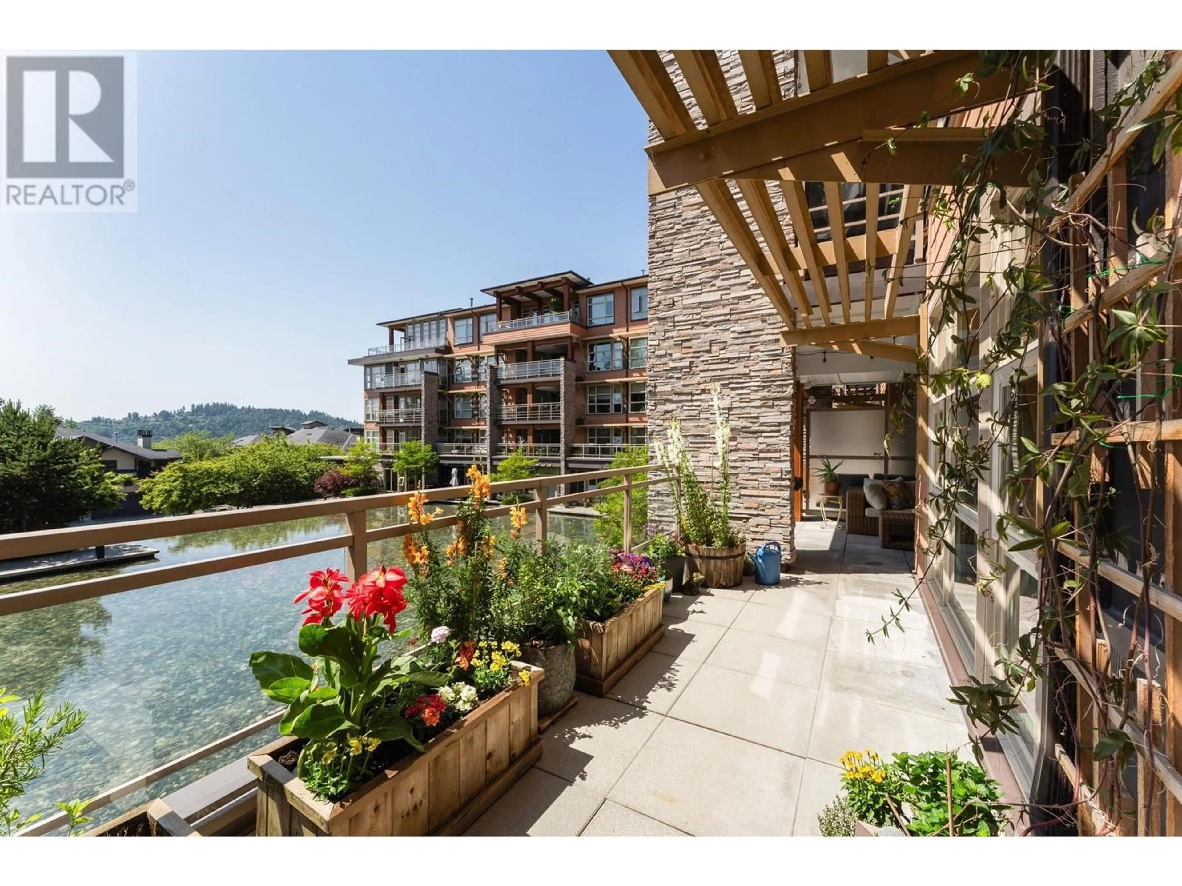 Patio, water/lake/river/ocean view for 215 - 3602 ALDERCREST DRIVE, North Vancouver British Columbia V7G0A2