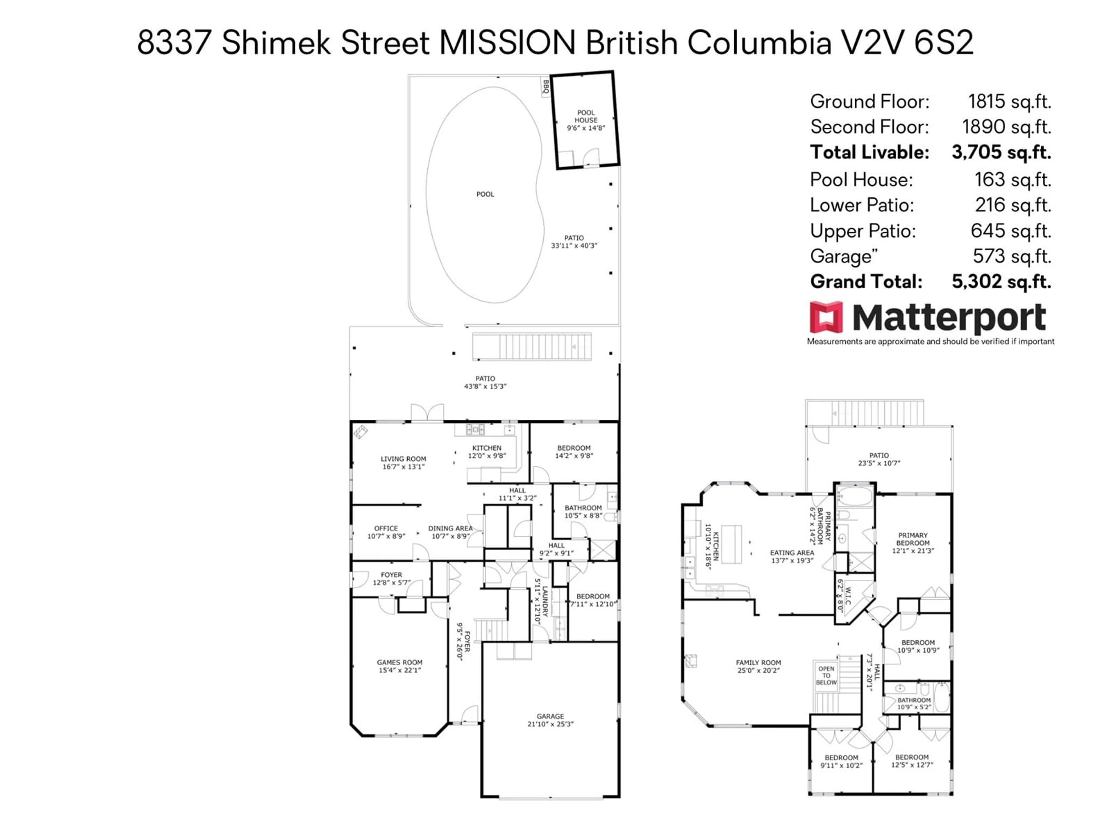 Floor plan for 8337 SHIMEK, Mission British Columbia V2V6S2