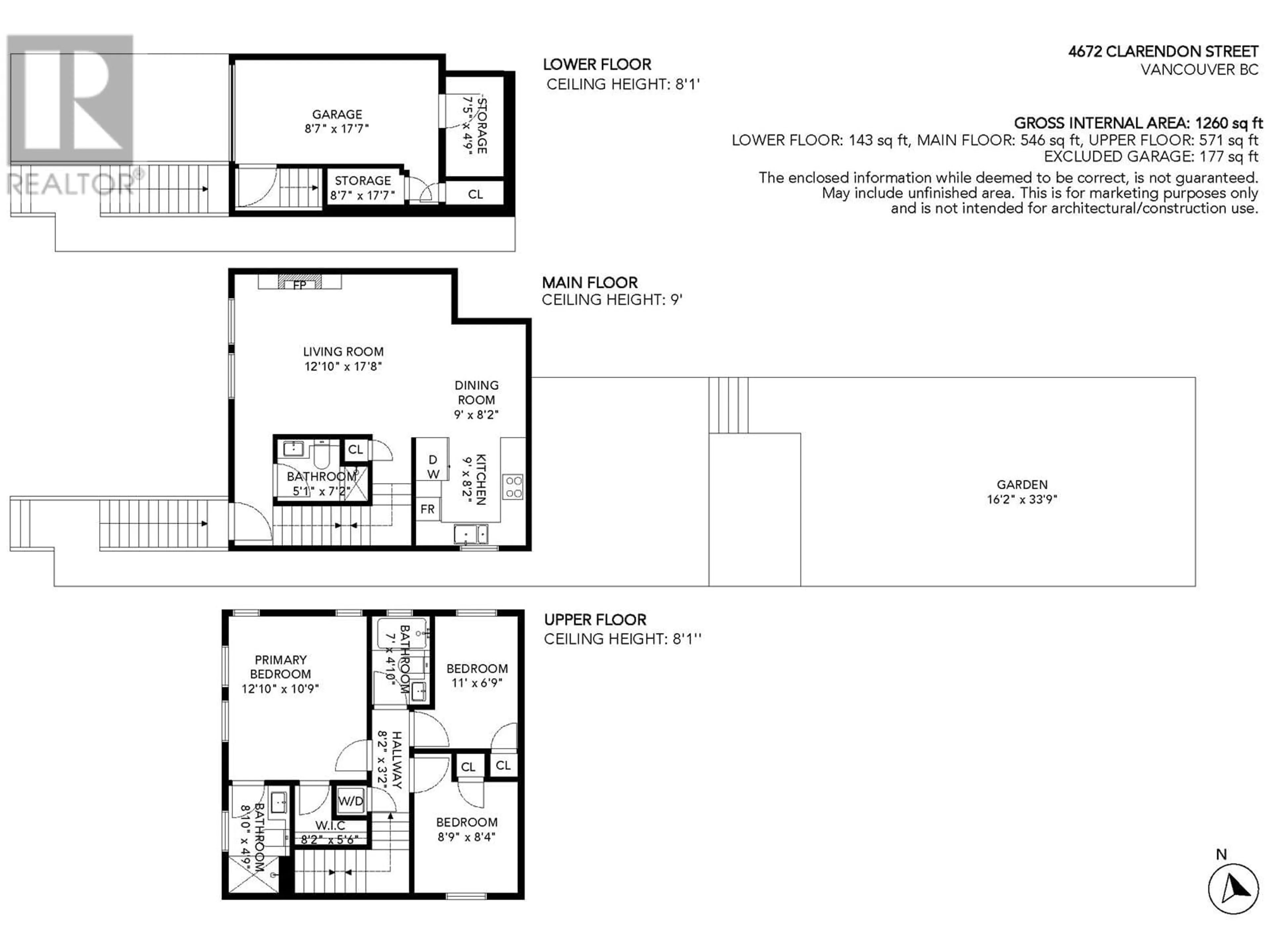 Floor plan for 4672 CLARENDON STREET, Vancouver British Columbia V5R3J1